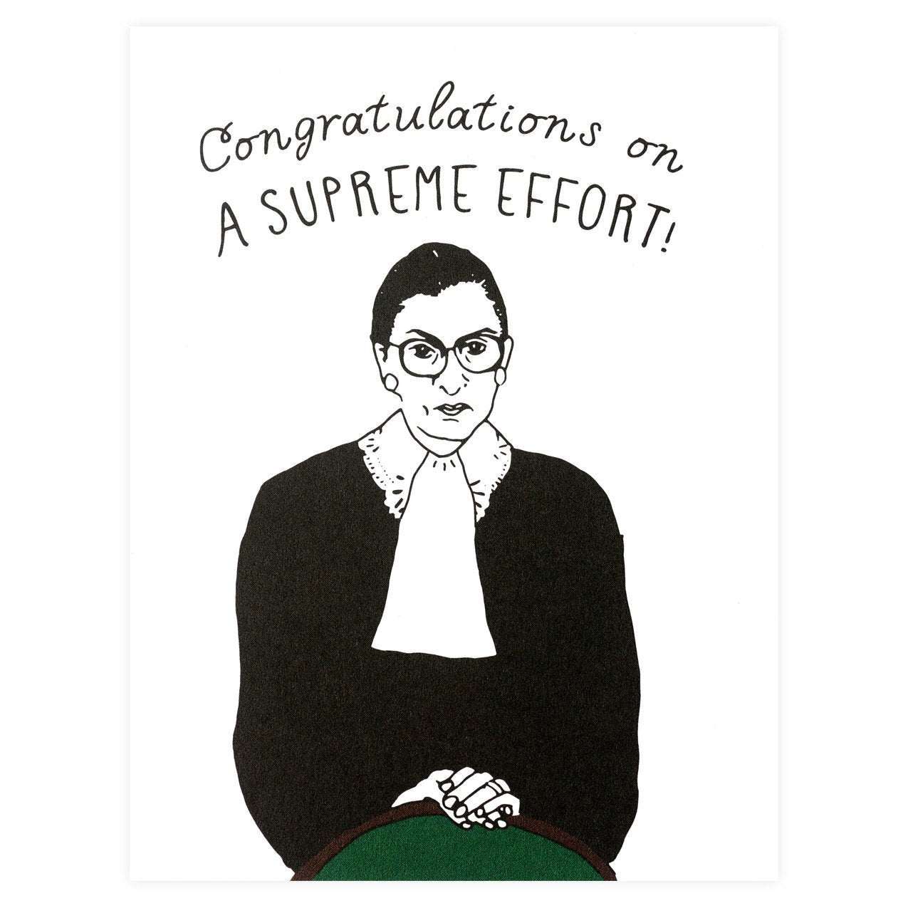 Party Of One Paper Ruth Bader Ginsburg Supreme Effort Congratulations Card