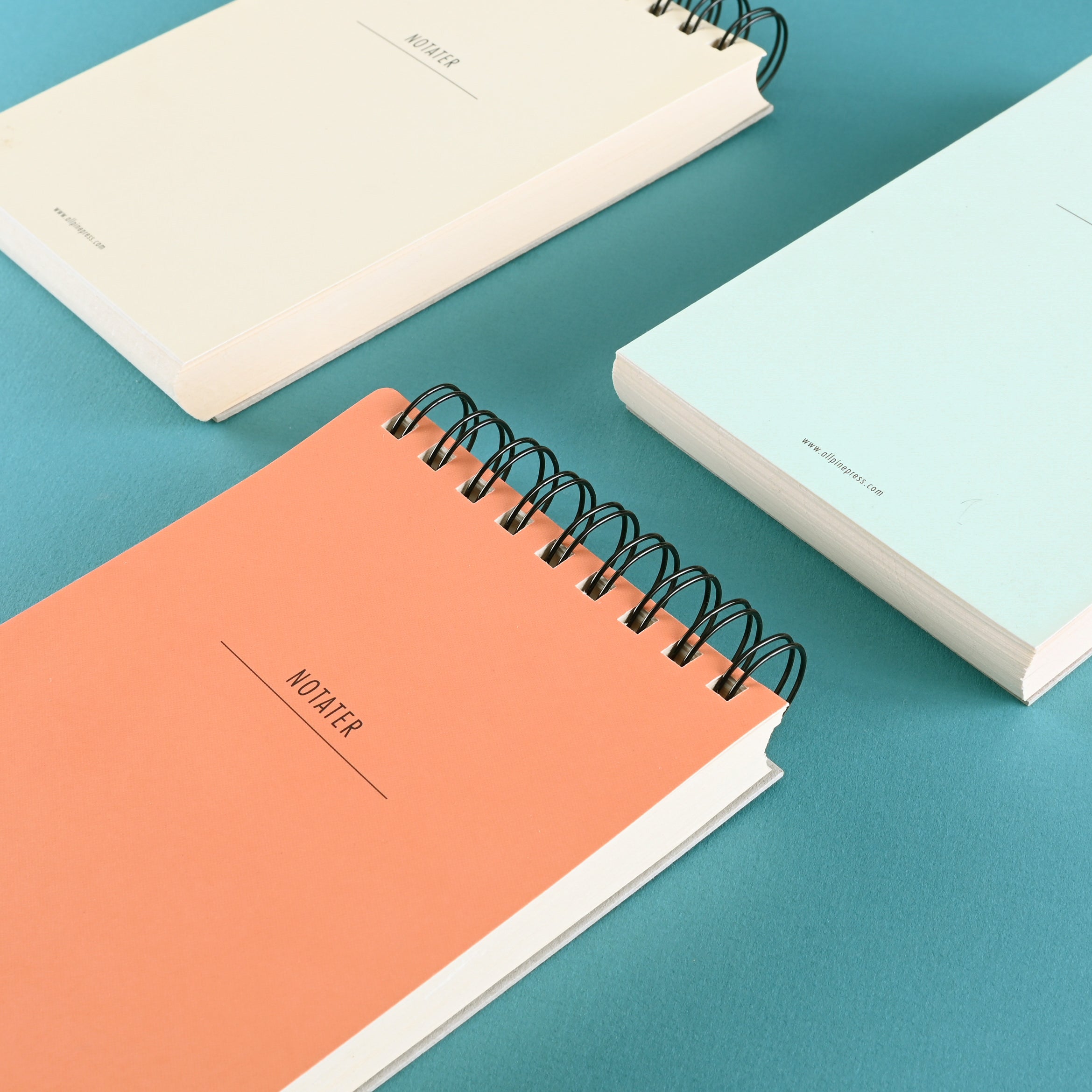 All Pine Press Chunky Spiralbound Notepad | Rusty Red, Turquoise or Light Yellow