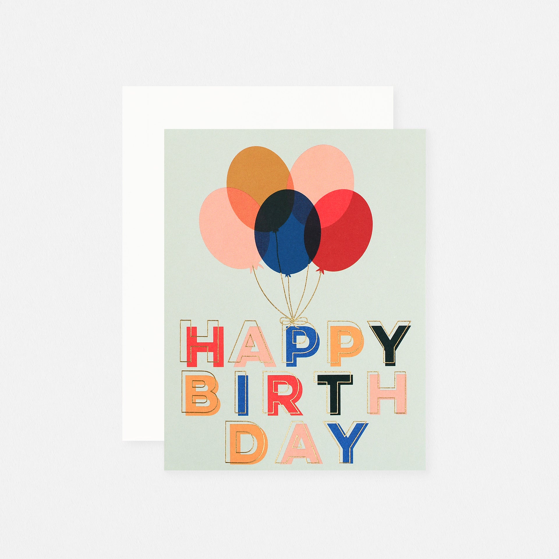 Antiquaria Balloons Birthday Card
