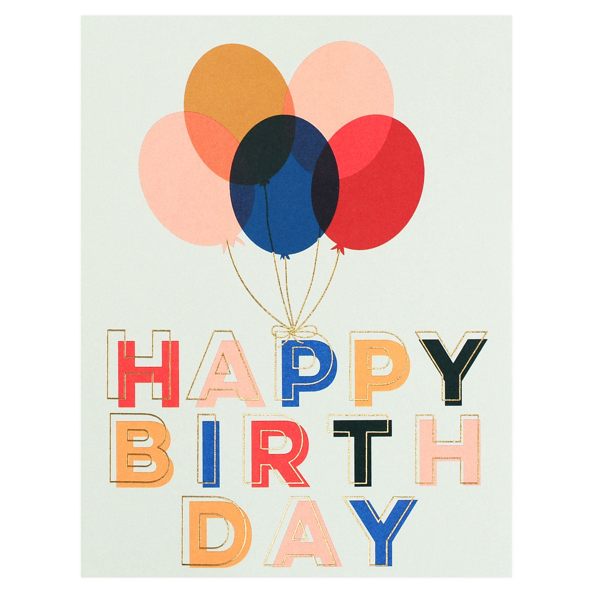 Antiquaria Balloons Birthday Card