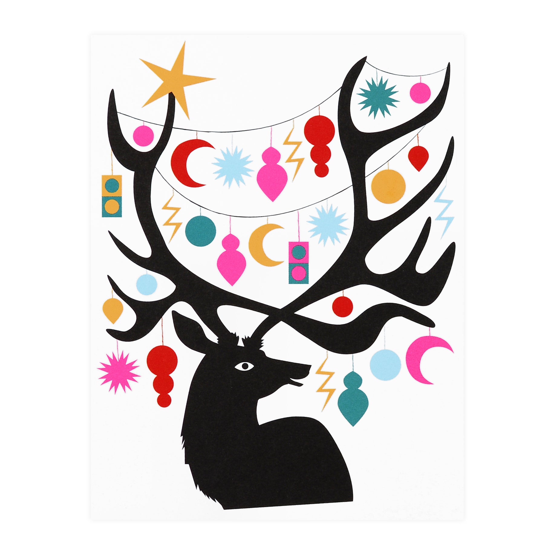 Banquet Workshop Ornamental Antlers Holiday Card