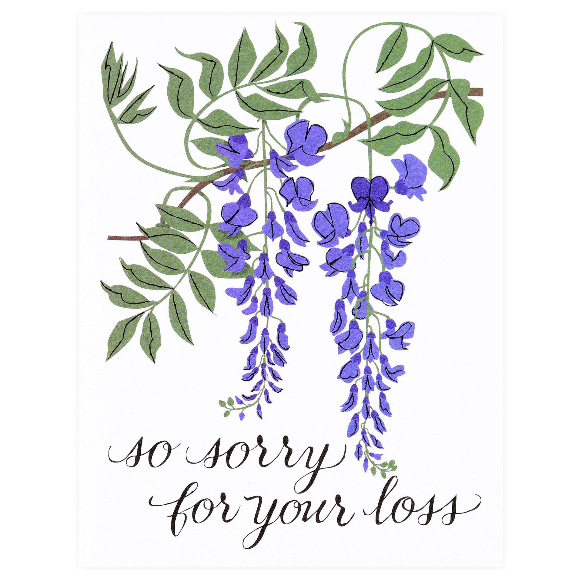 Banquet Workshop So Sorry For Your Loss Wisteria Sympathy Card