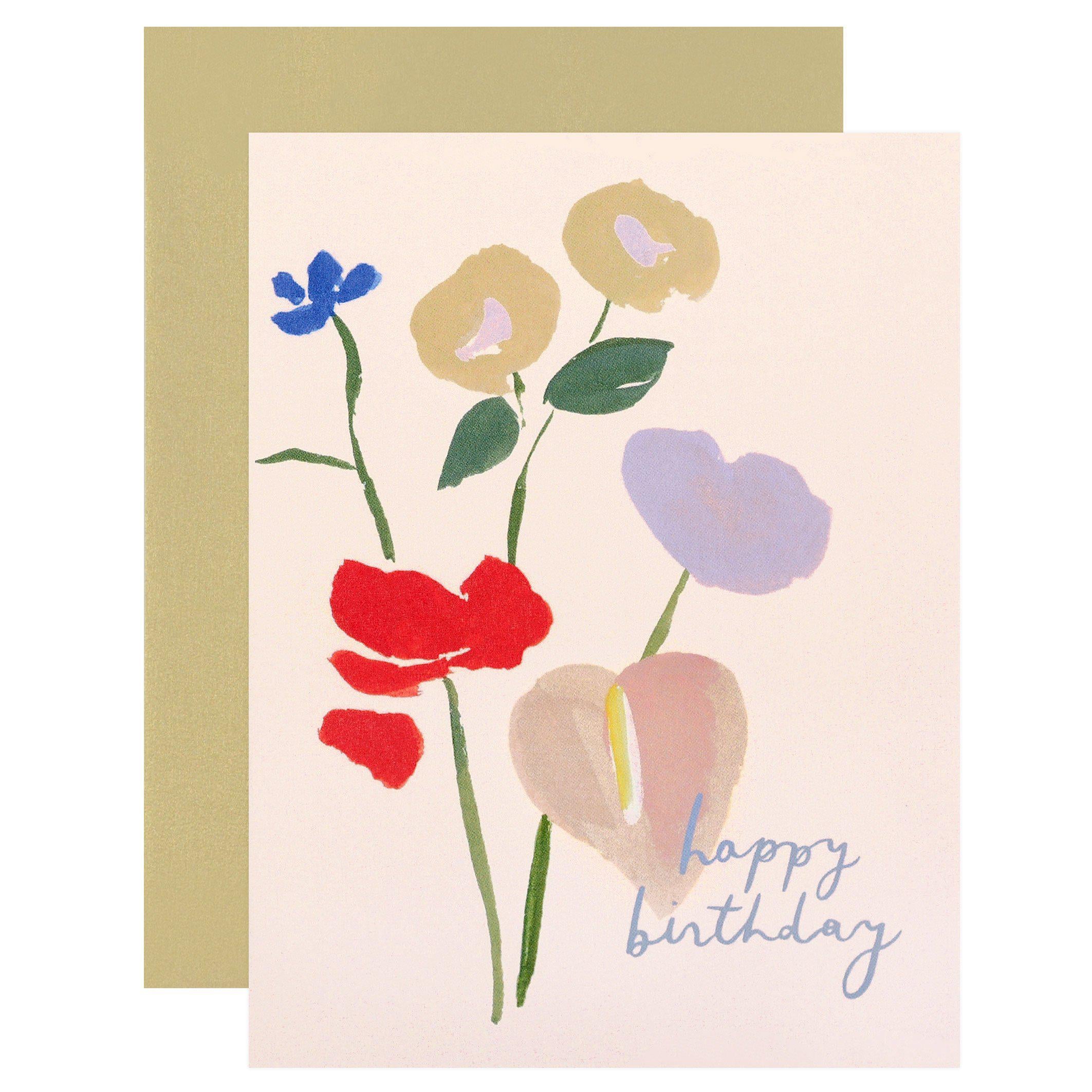 Our Heiday Happy Birthday Bouquet Card