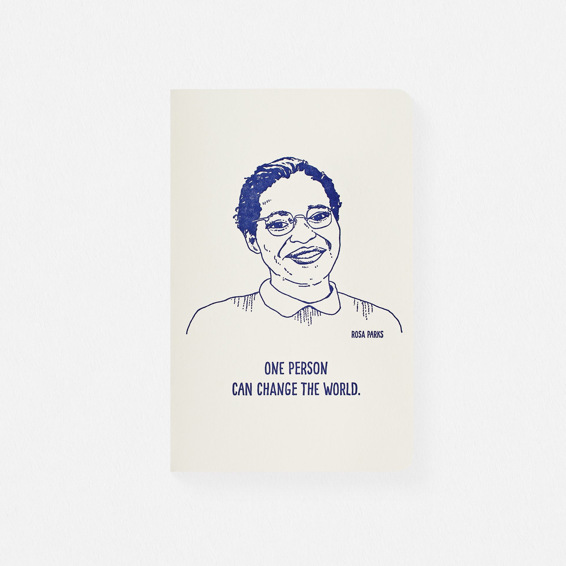 Blackbird Letterpress Rosa Parks Letterpress Printed Notebook