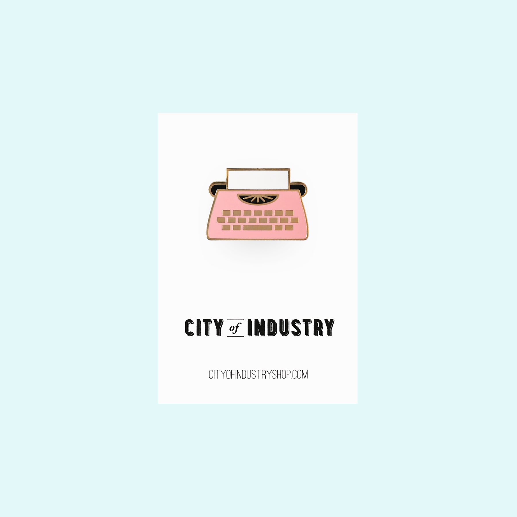 City of Industry Typewriter Enamel Pin