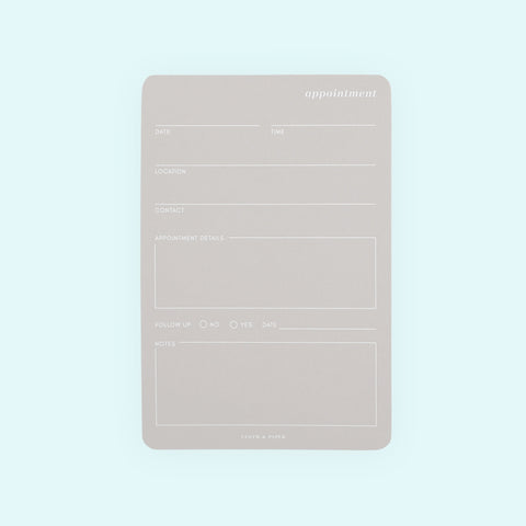 Cloth & Paper Appointment Notepad 