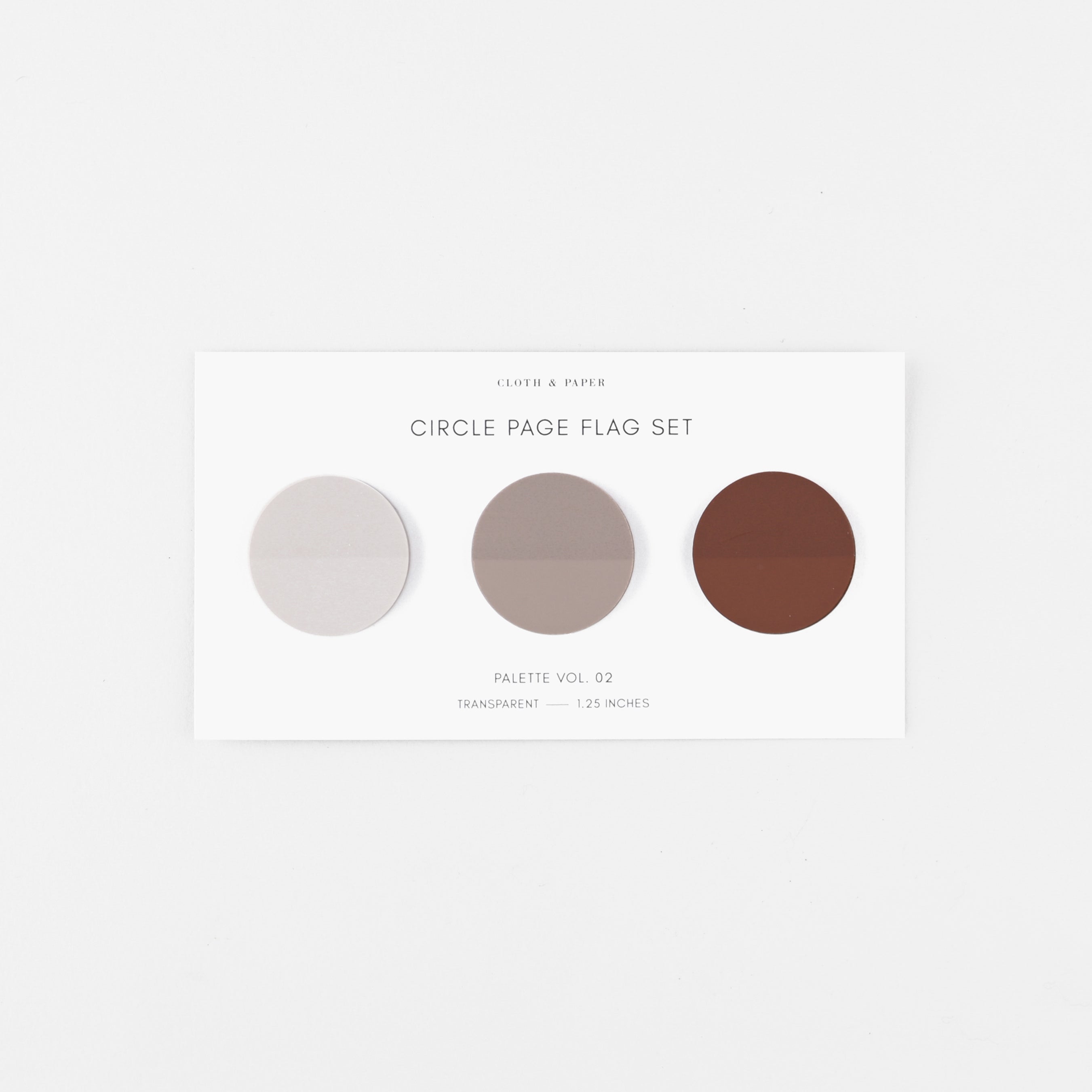 Cloth & Paper Circle Page Flag Trio Palette Vol. 02 Beignet Quartz Saddle