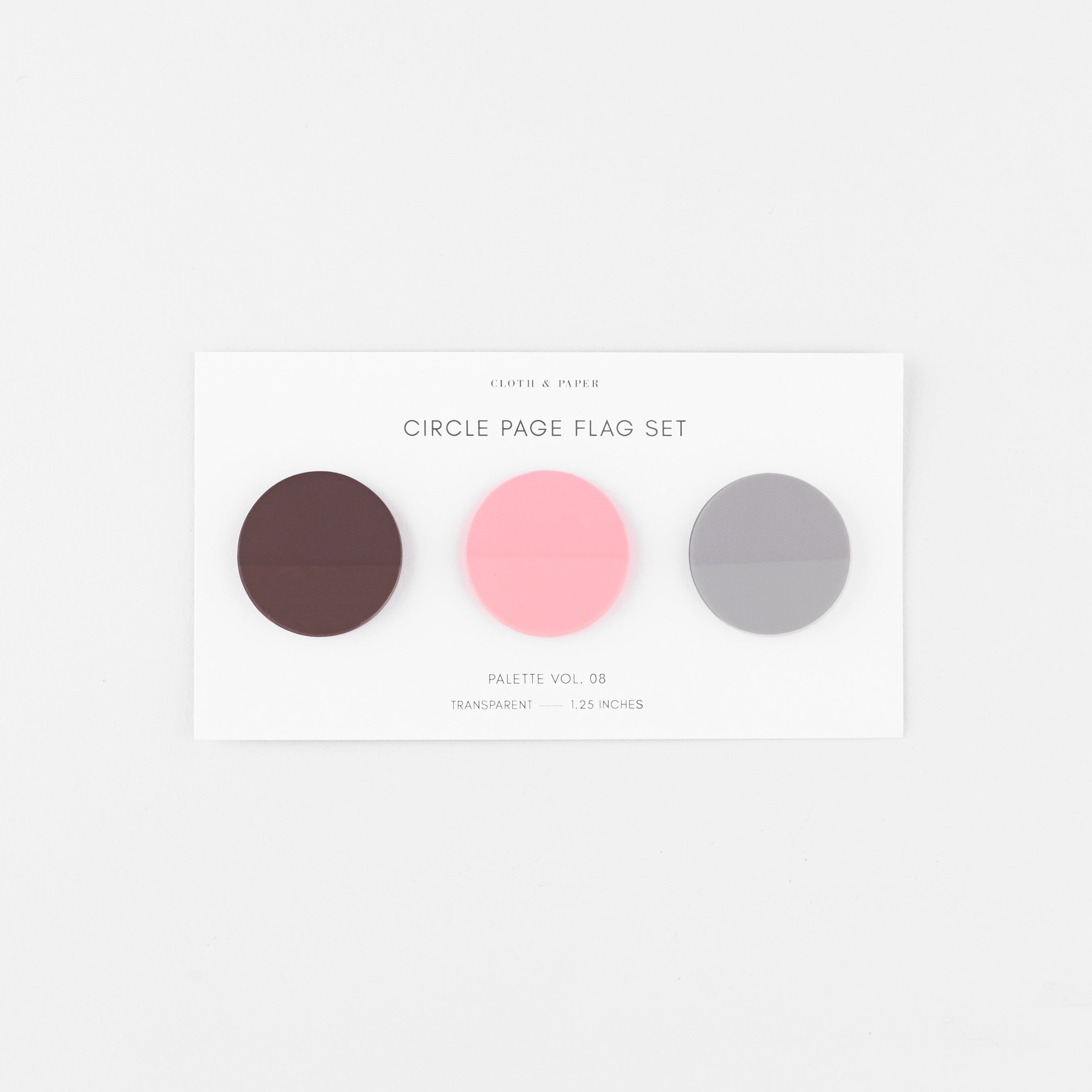 Cloth & Paper Circle Page Flag Trio Palette Vol. 08 Bordeaux Peony Champagne
