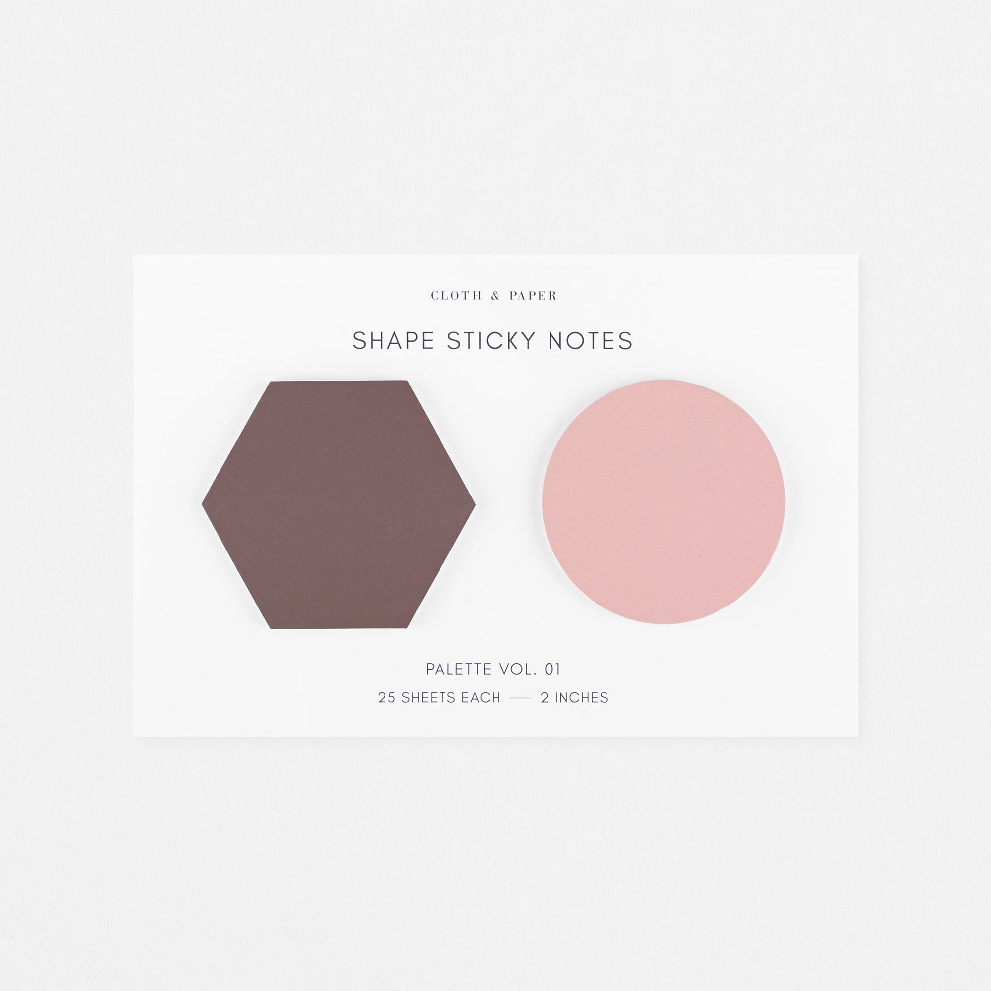 Cloth & Paper Shape Sticky Note Set Palette Vol. 1 Chestnut Demure