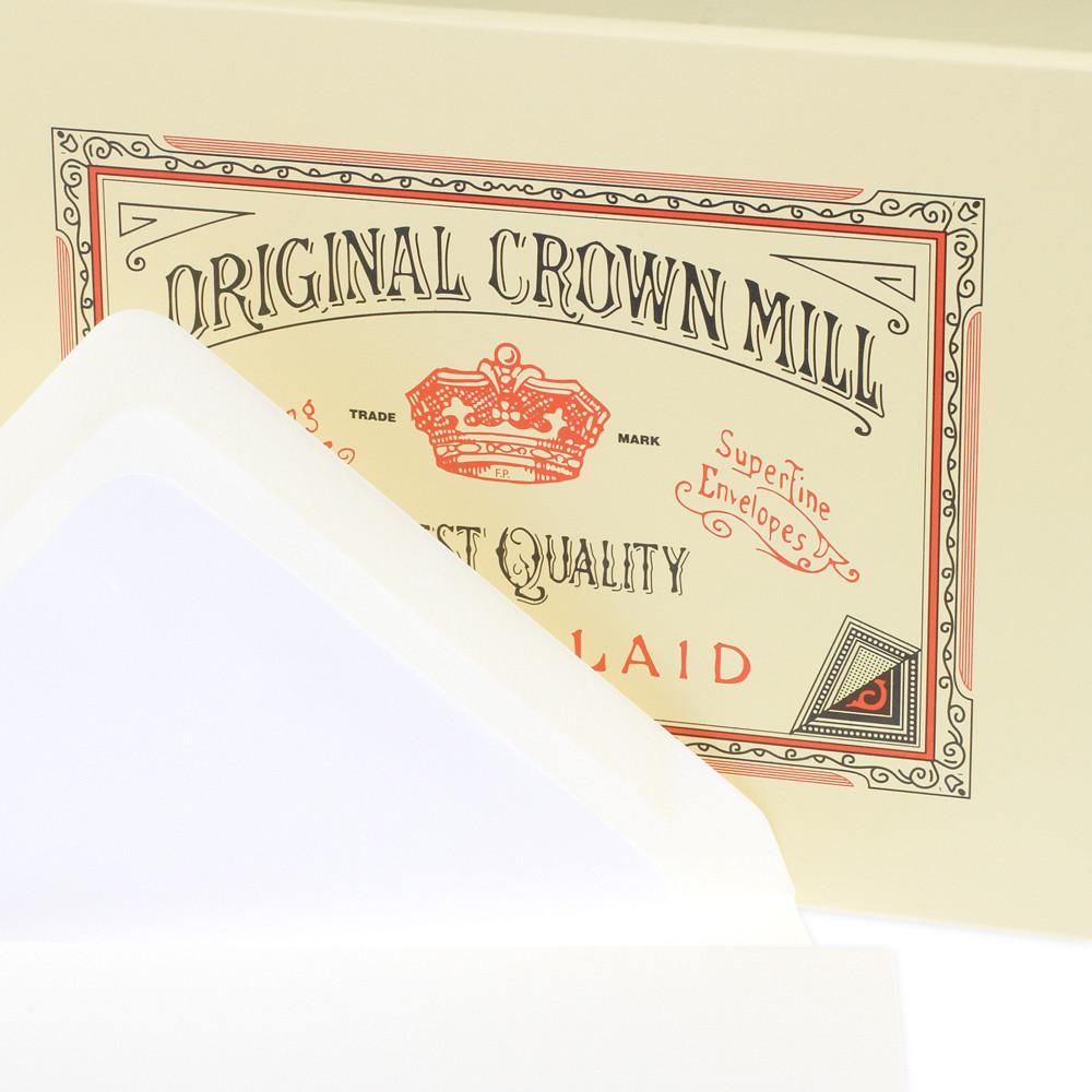 Crown Mill Classic Laid Note Card Presentation Box Cream