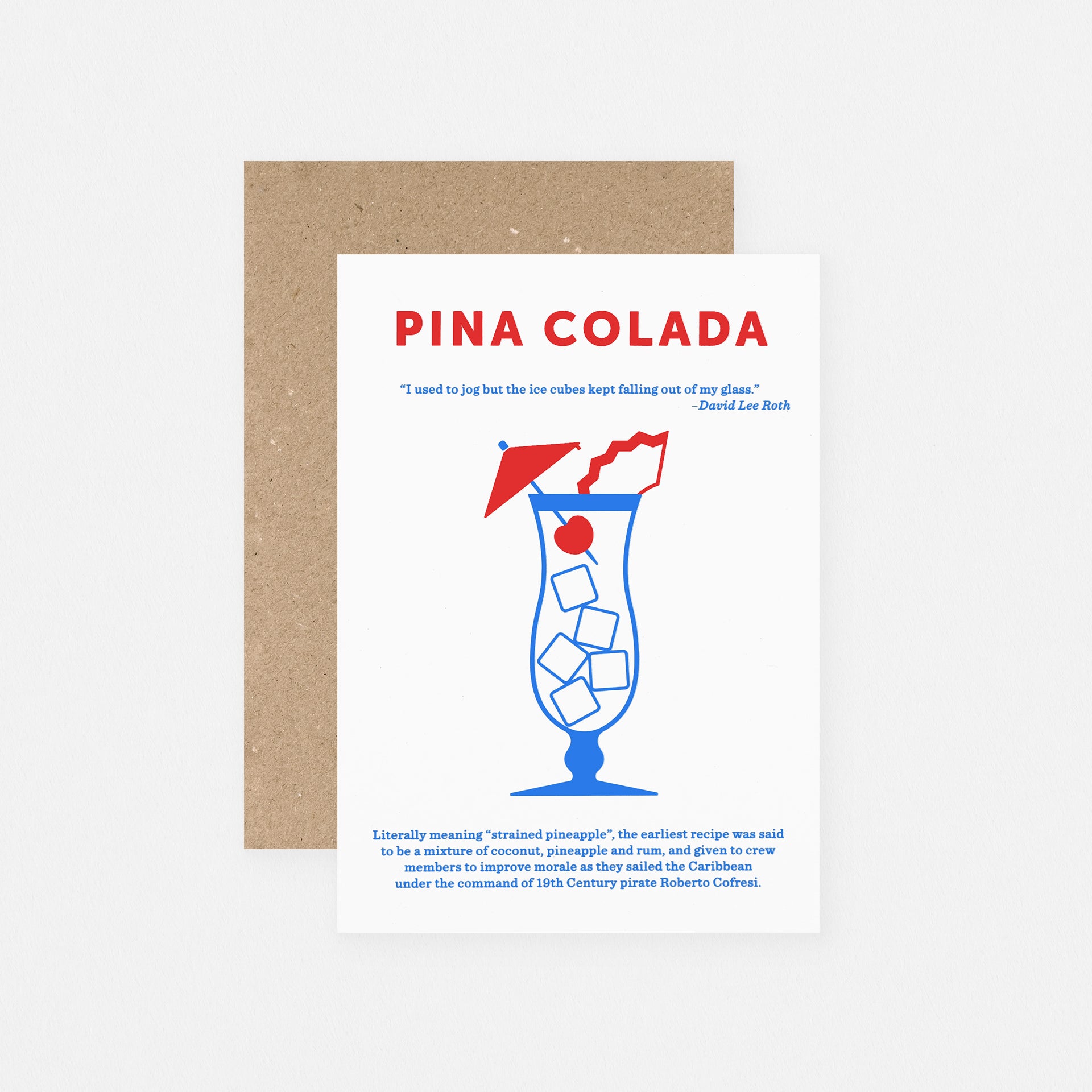 Crispin Finn Piña Colada Cocktail Greeting Card