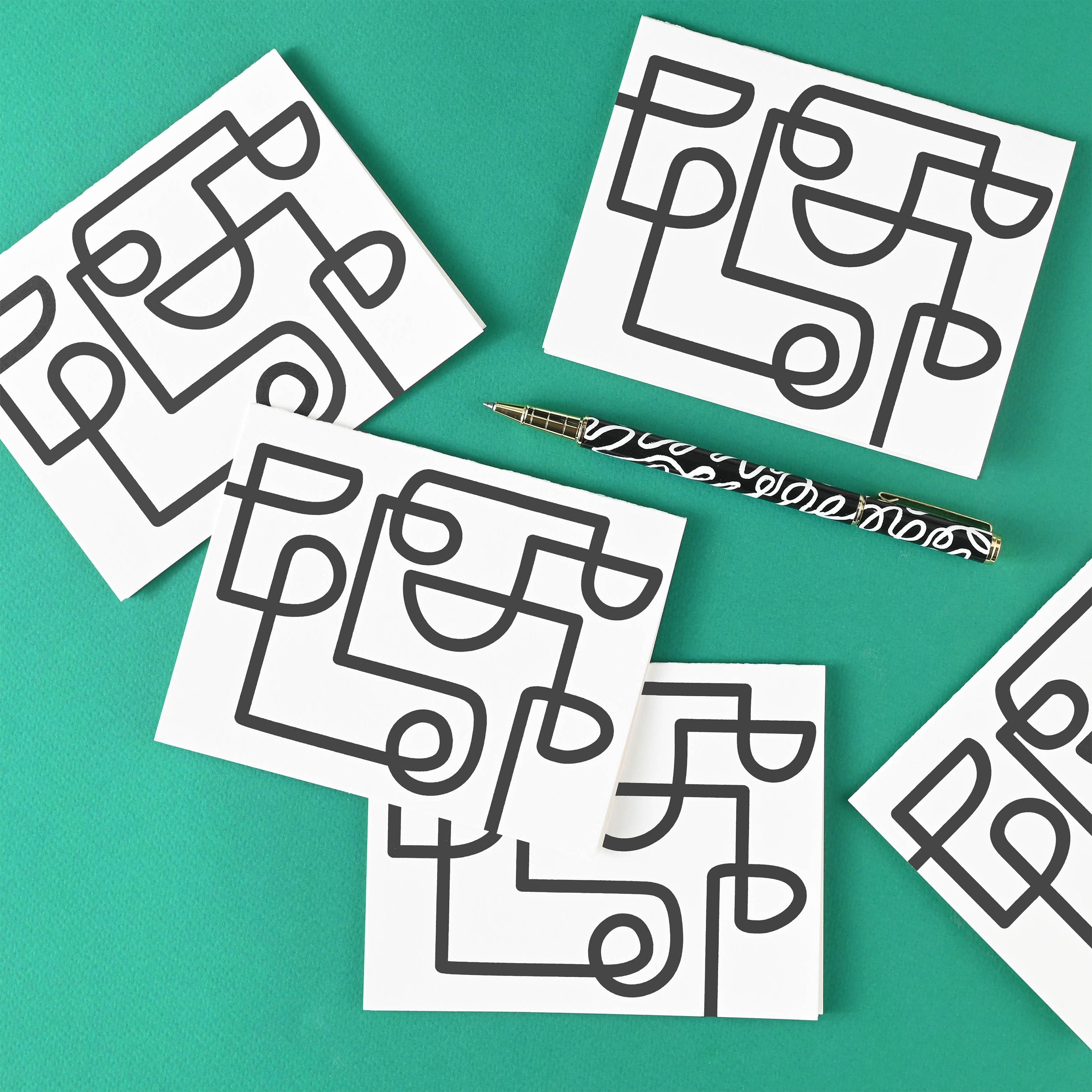 Dahlia Press Maze Folded Note Cards Boxed