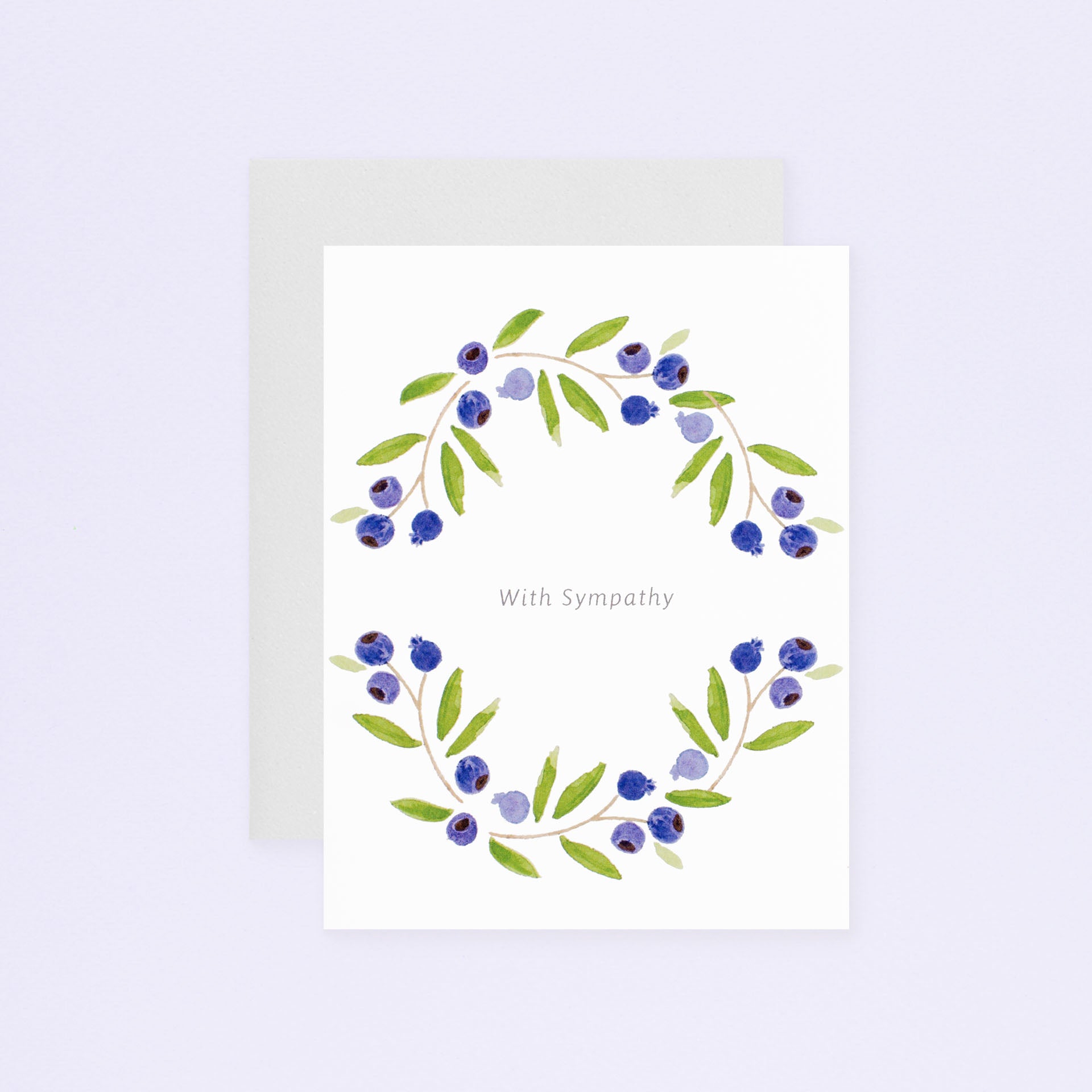 Dear Hancock Blueberry Wreath Sympathy Card