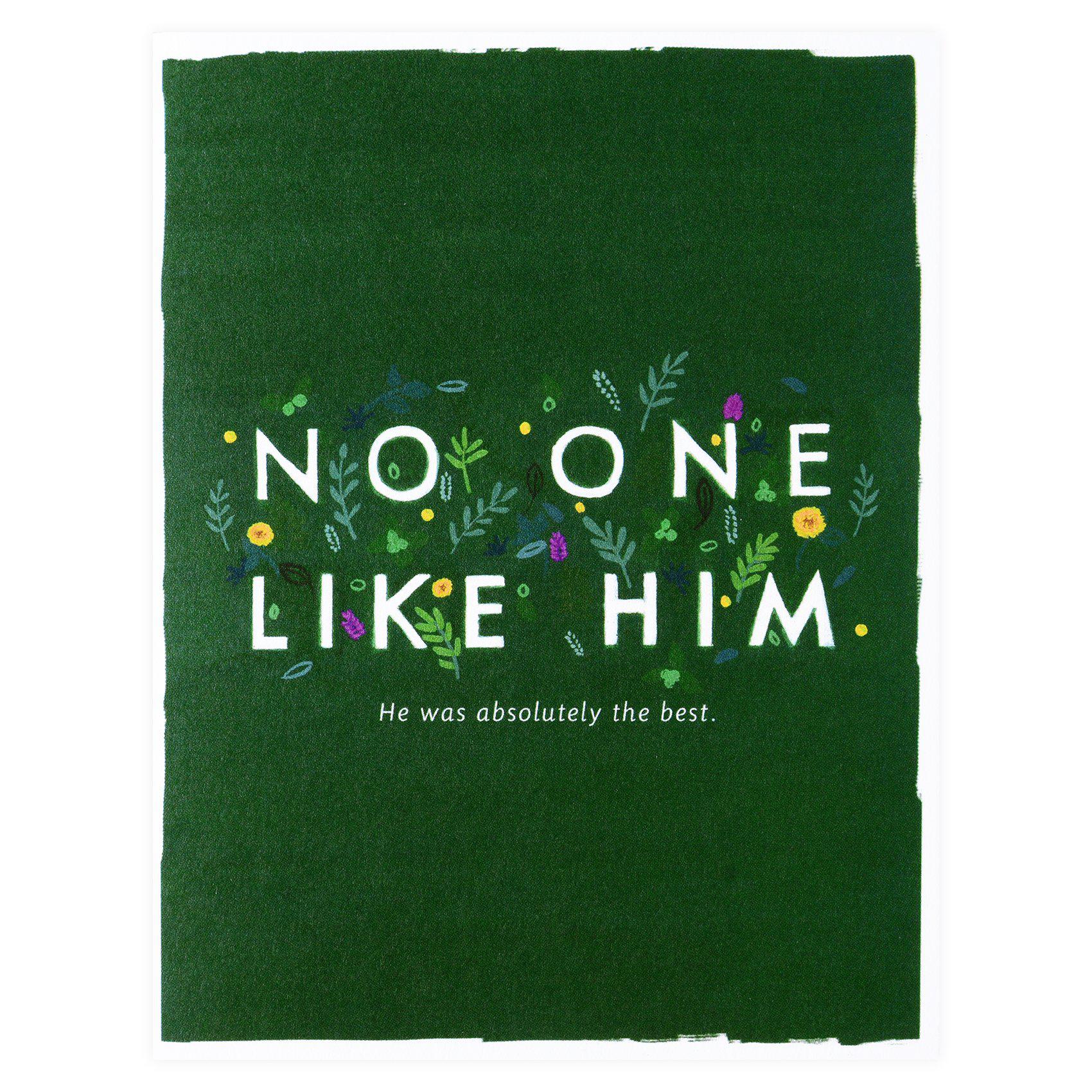 Dear Hancock No One Like Him Sympathy Card