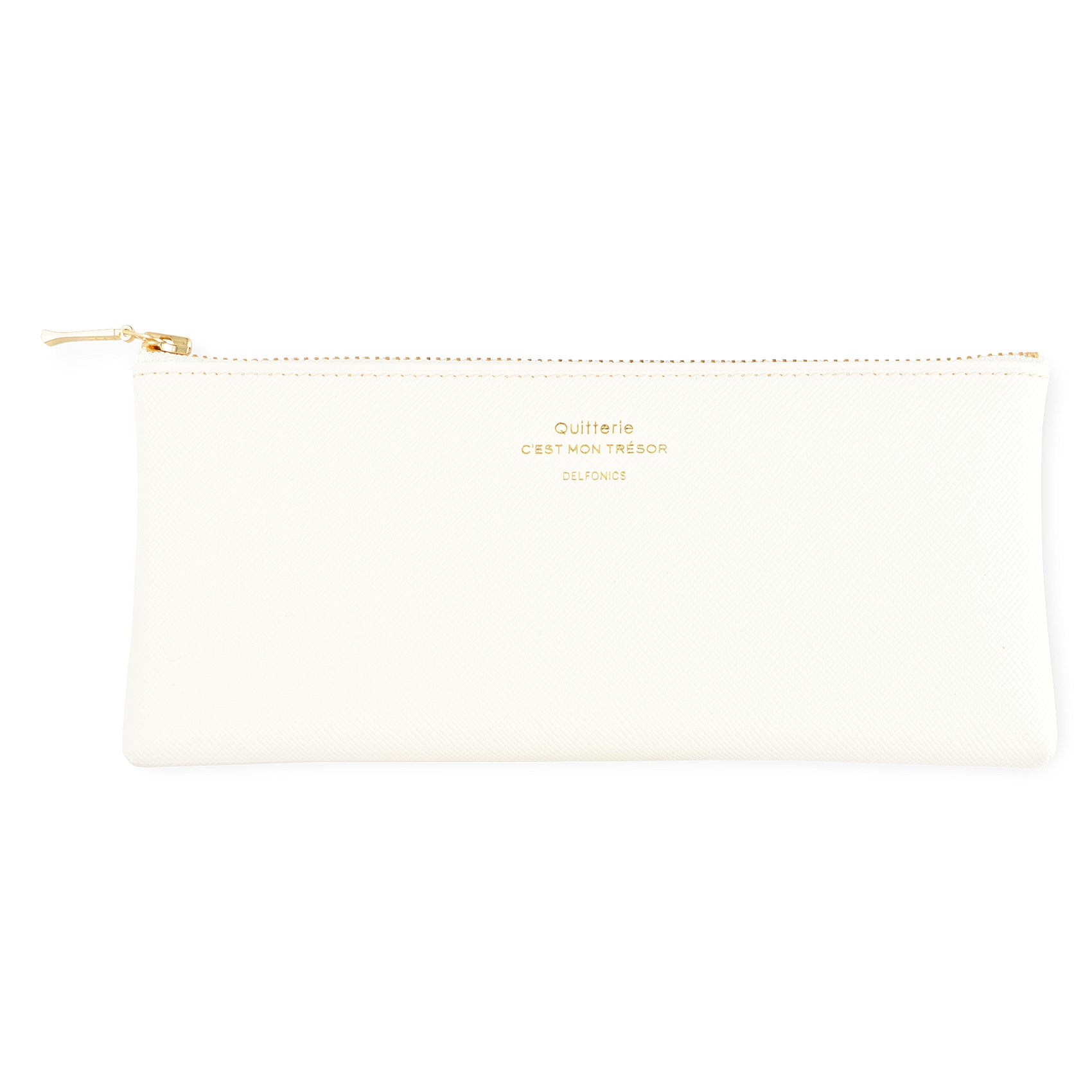 Null Delfonics Quitterie Flat Pen Pencil Case White