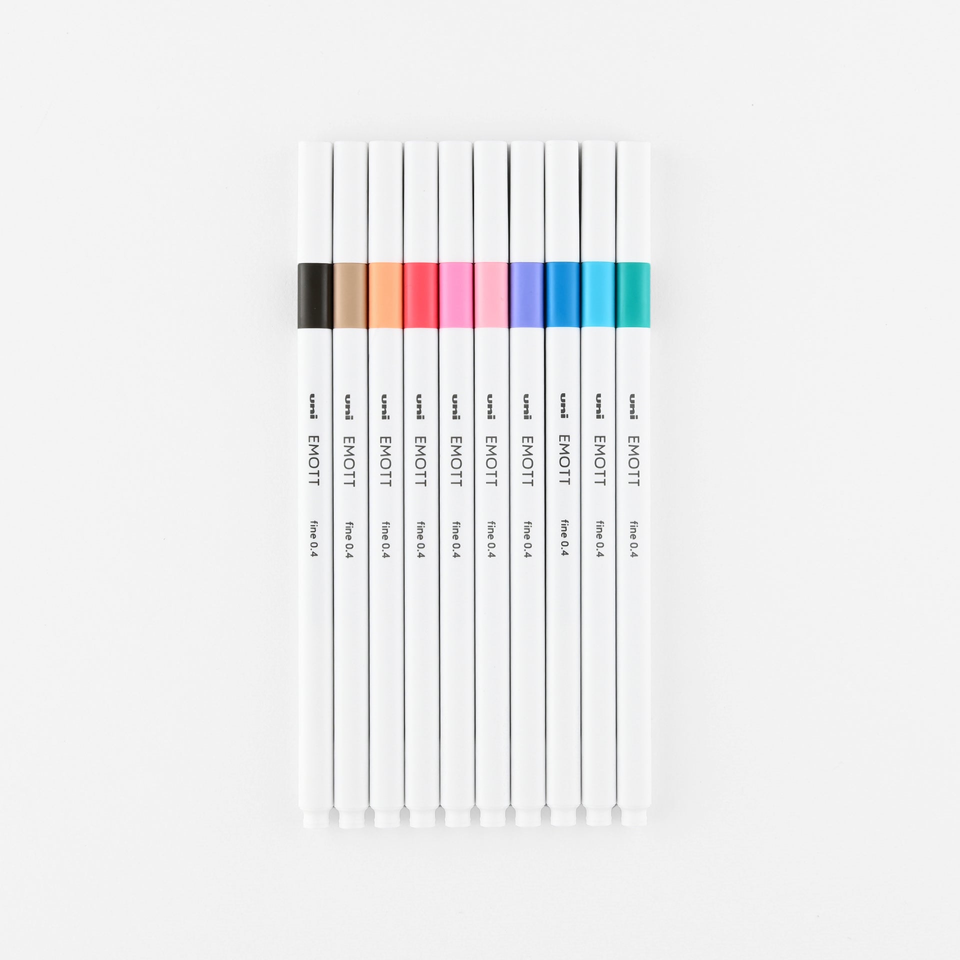 Uni Emott Fineliner Pens Soft Colors Box of 10