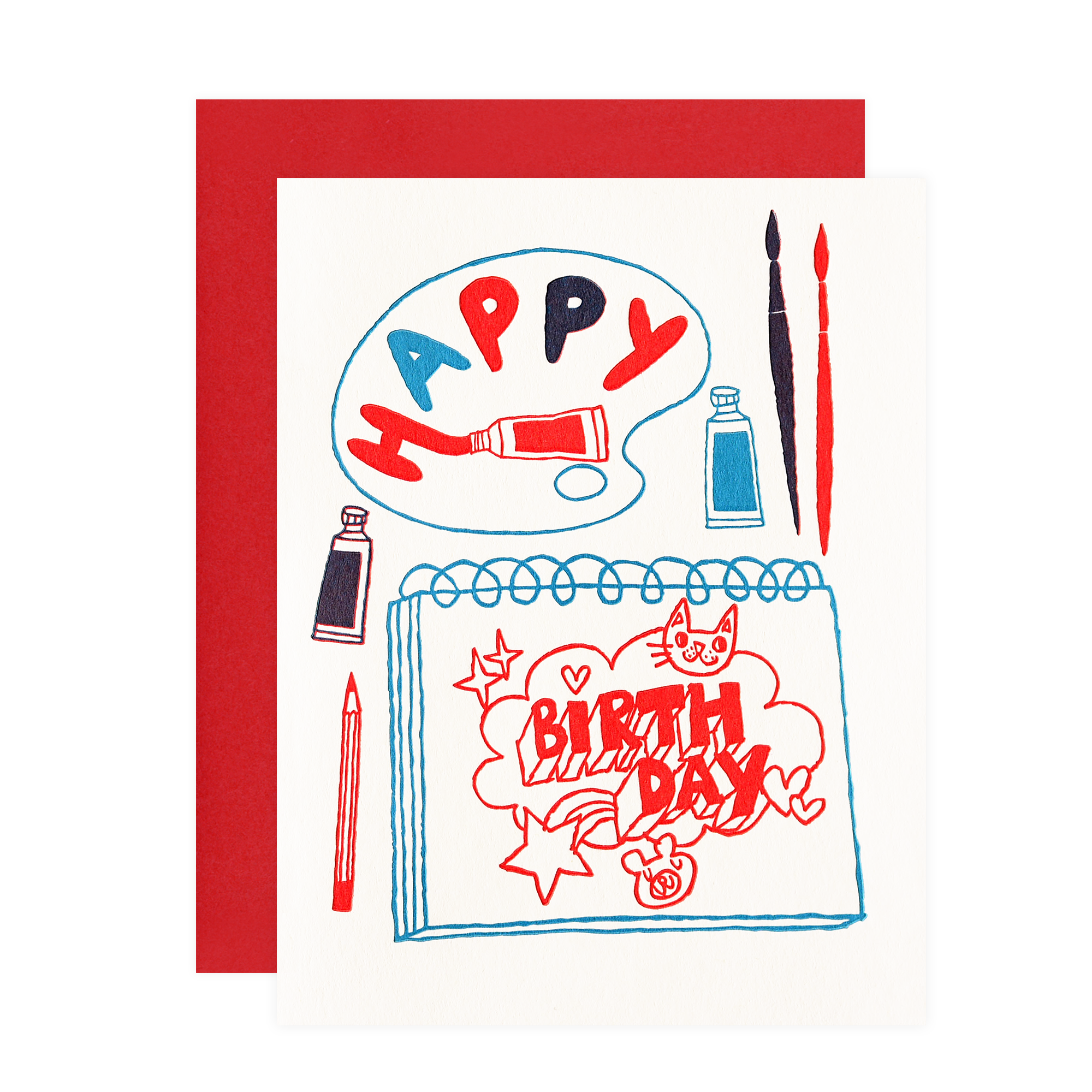 Fugu Fugu Artsy Birthday Card