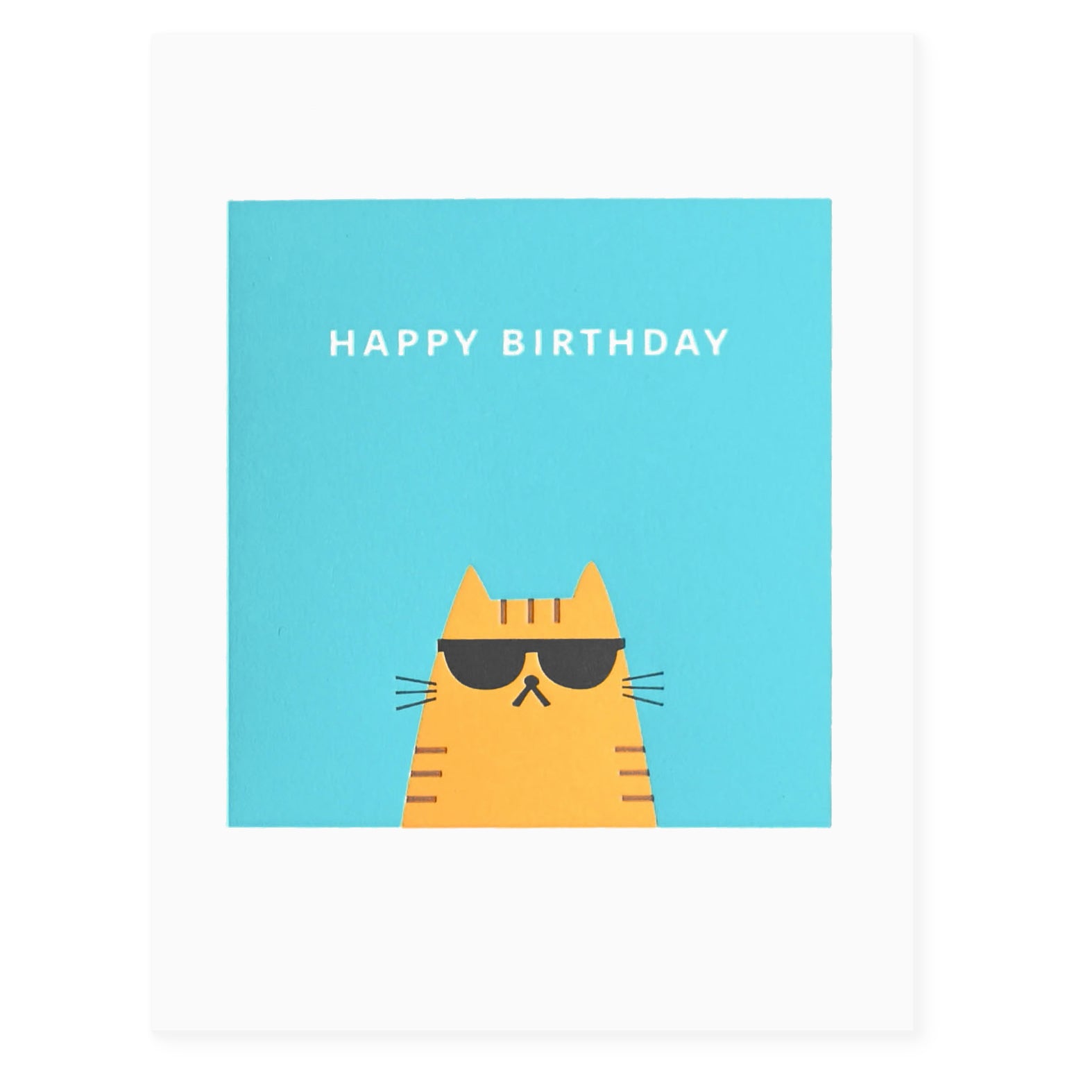 Fugu Fugu Cool Cat Birthday Card