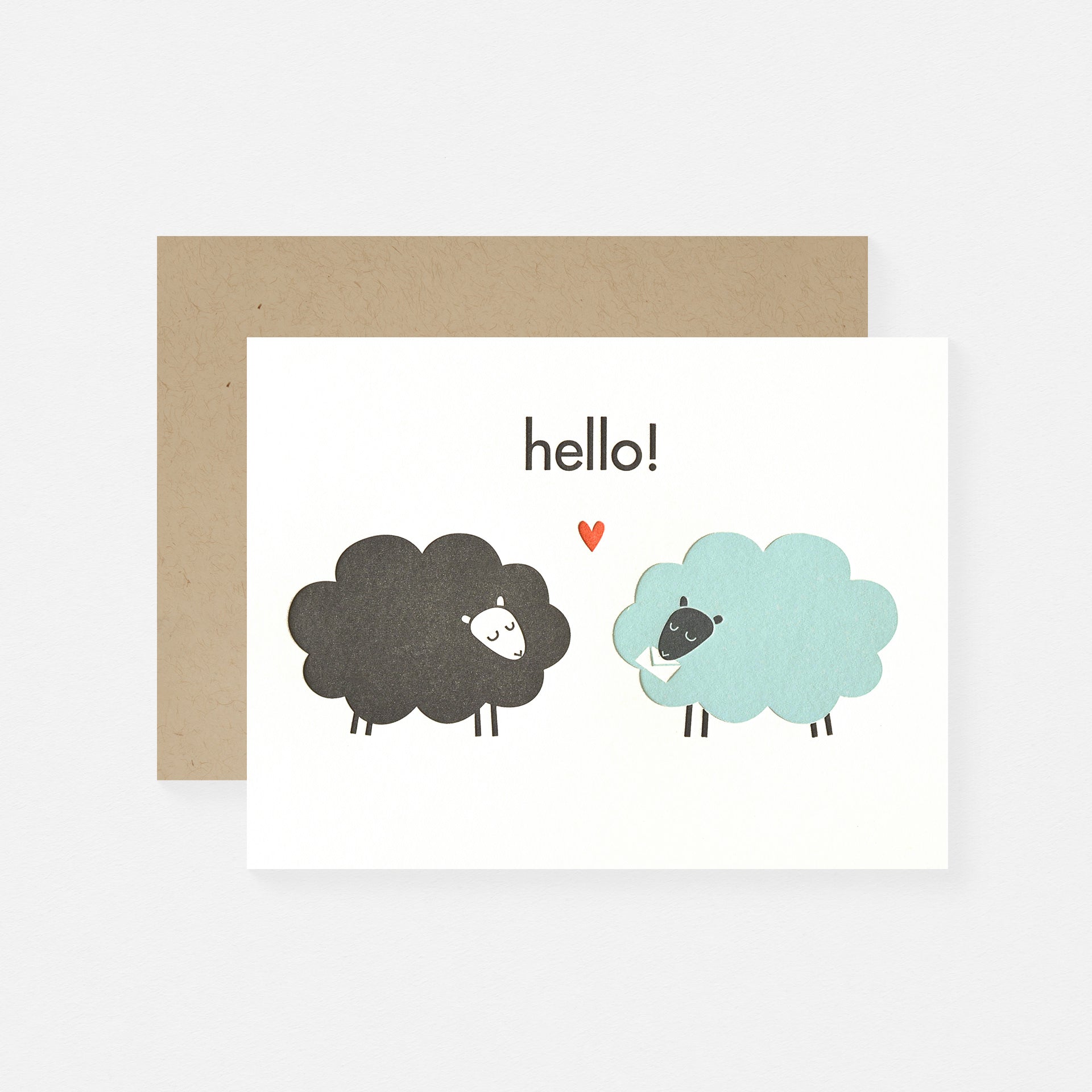 Fugu Fugu Hello Sheep Greeting Card