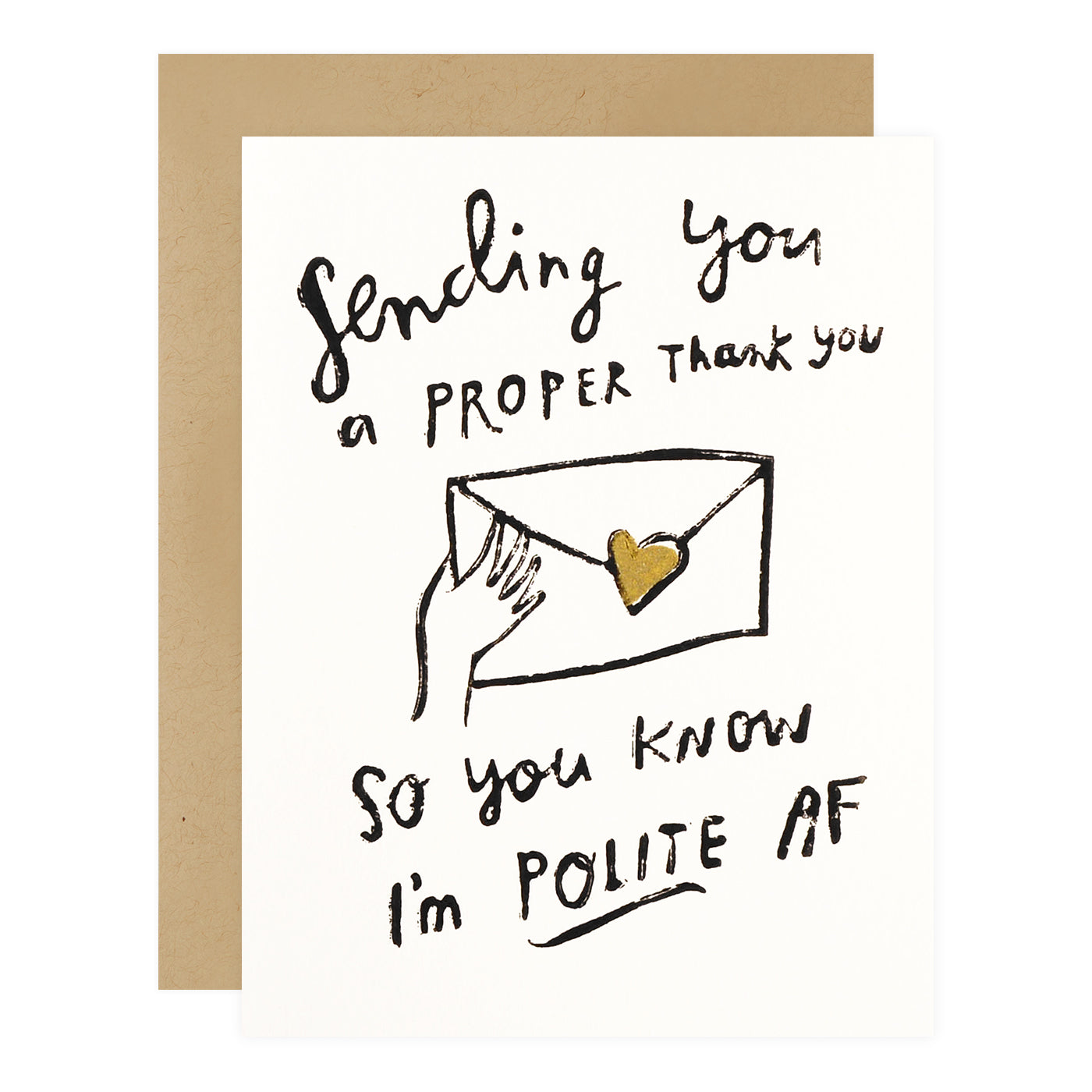 Ghost Academy Polite AF Thank You Card