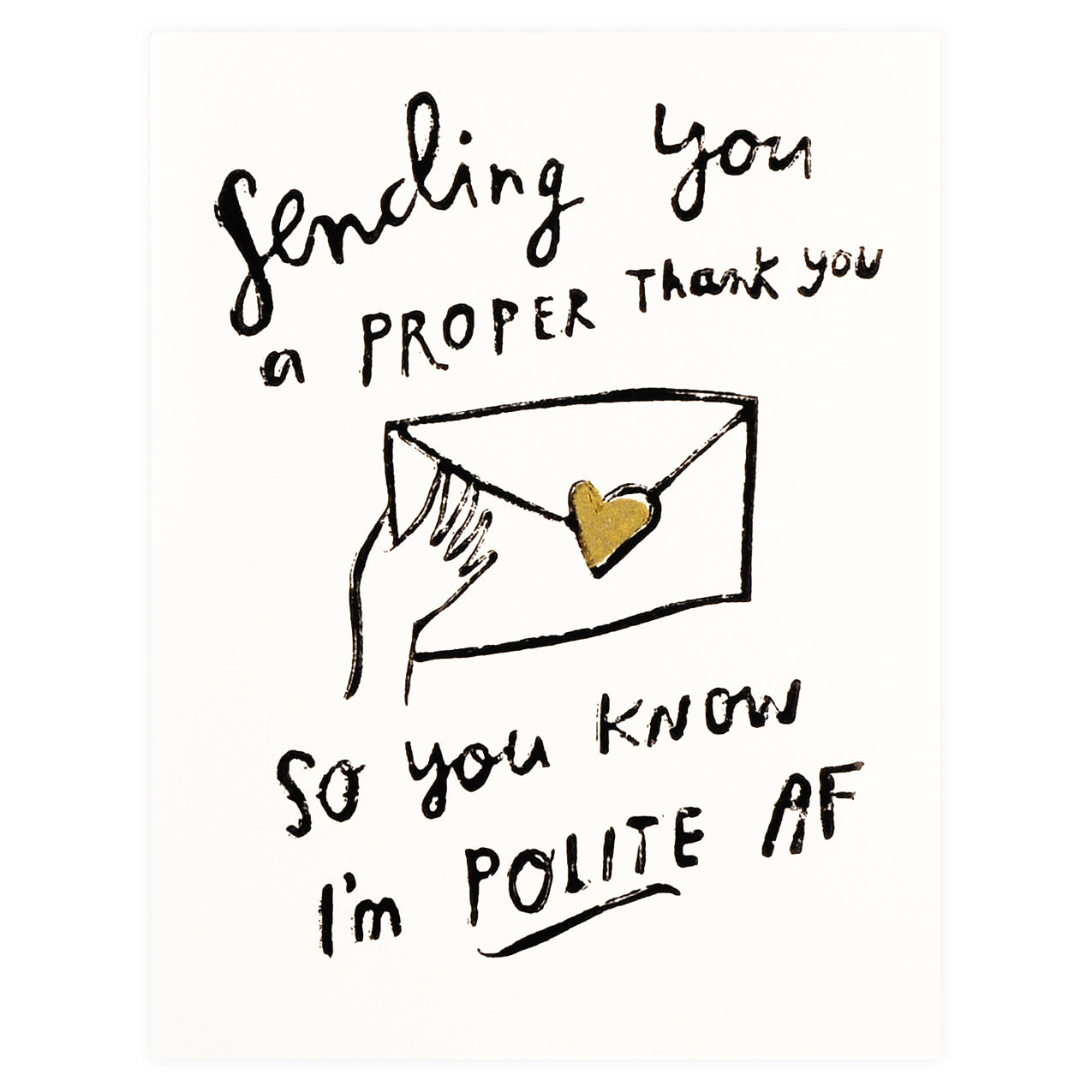 Ghost Academy Polite AF Thank You Card