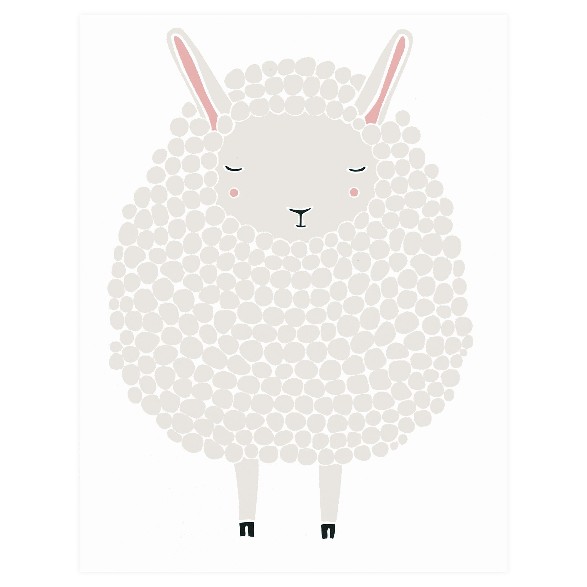 Gingiber Gray Sheep New Baby Card
