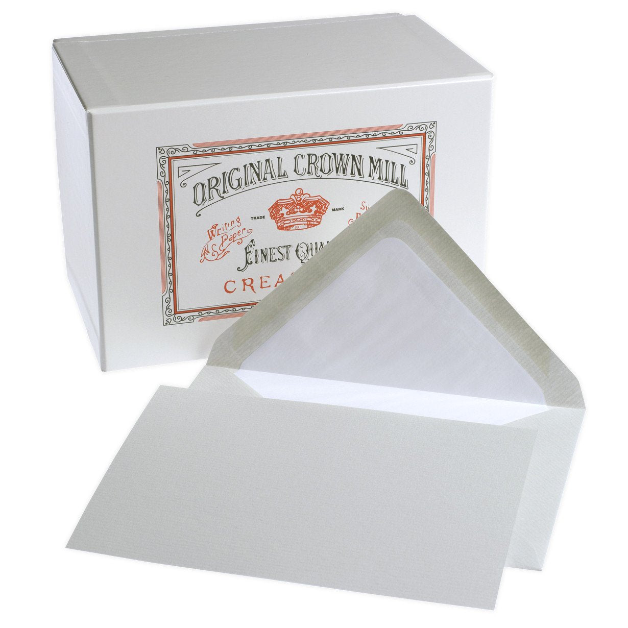 Crown Mill Classic Laid Note Card Presentation Box Grey