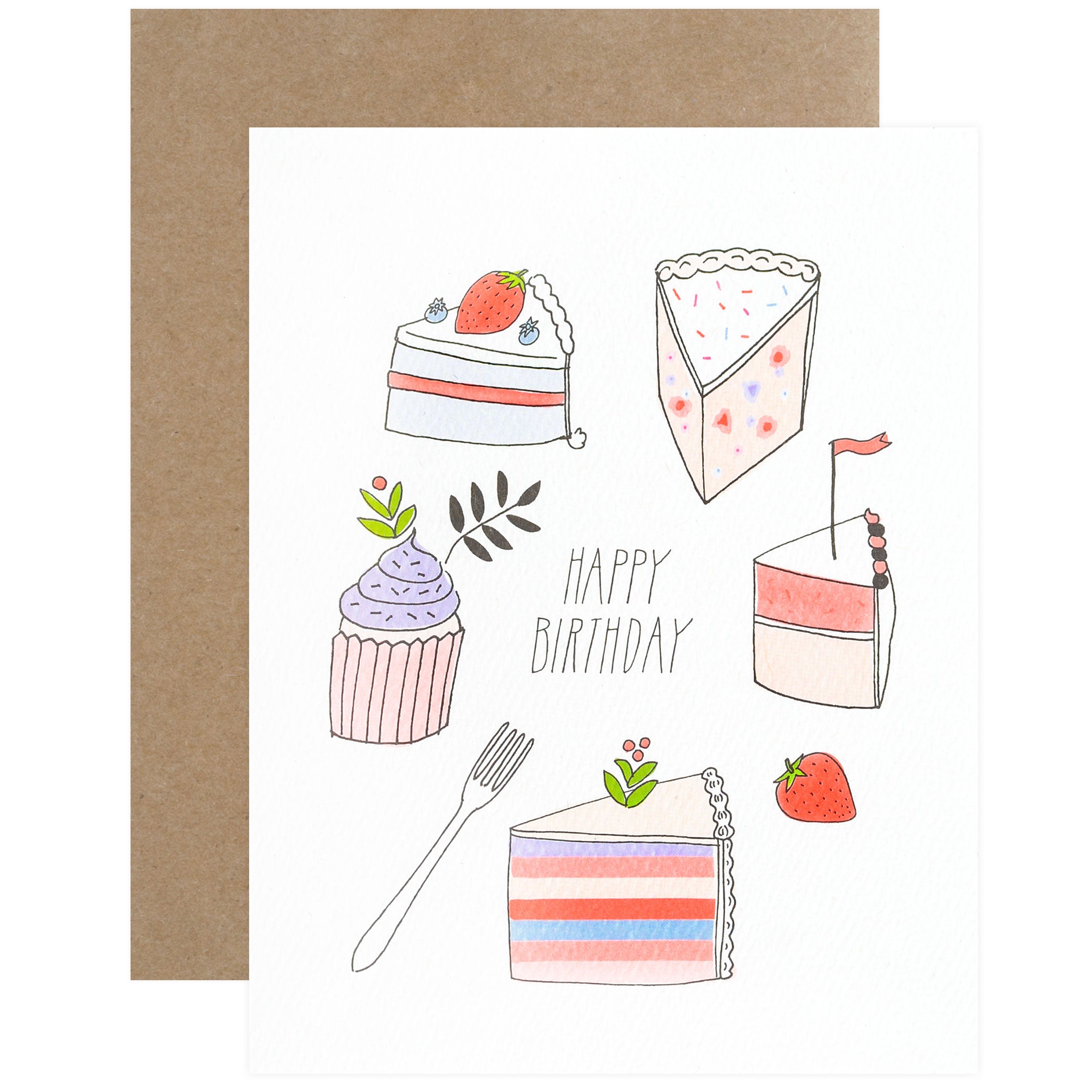 Hartland Brooklyn Happy Birthday Desserts Greeting Card