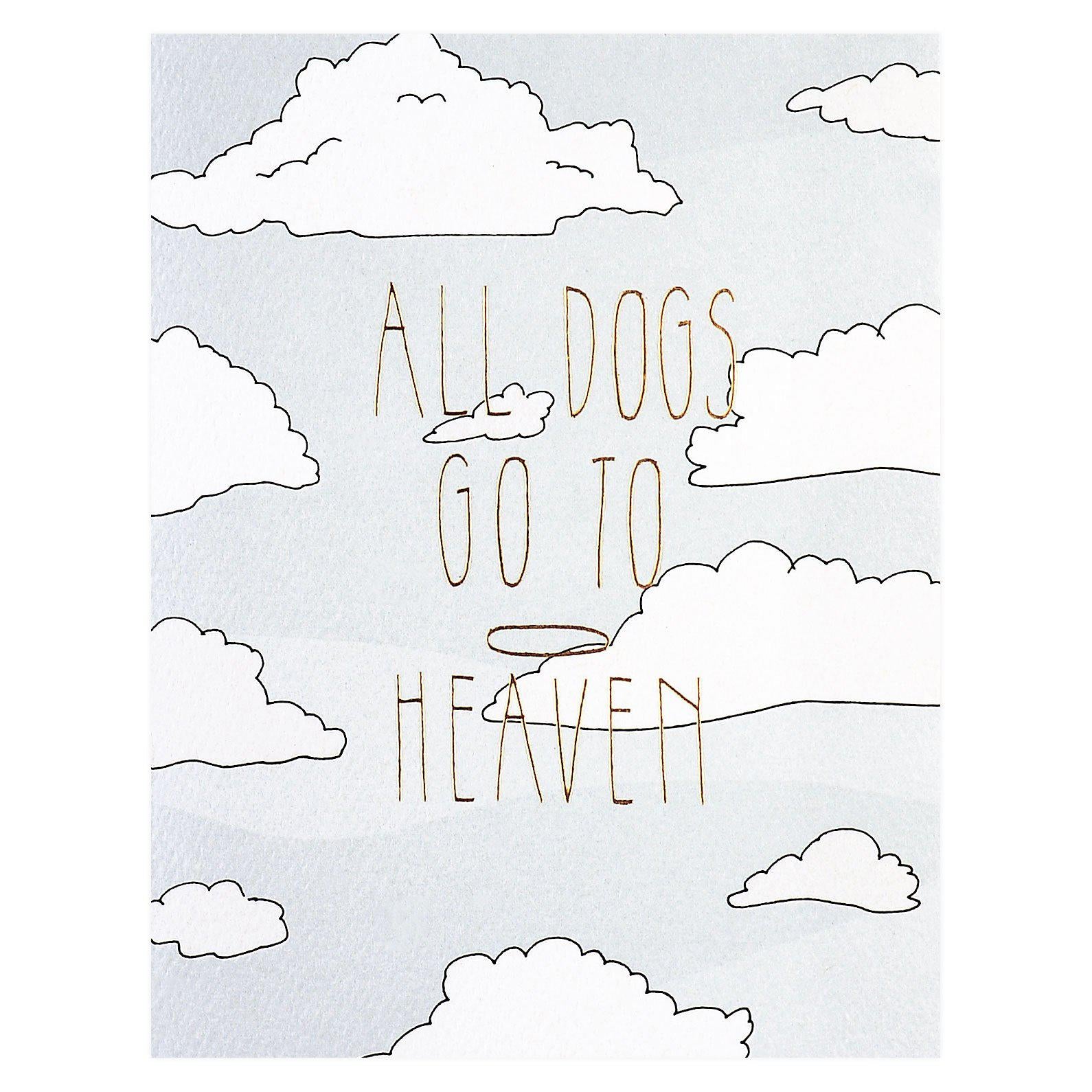 Hartland Brooklyn All Dogs Go To Heaven Pet Sympathy Card