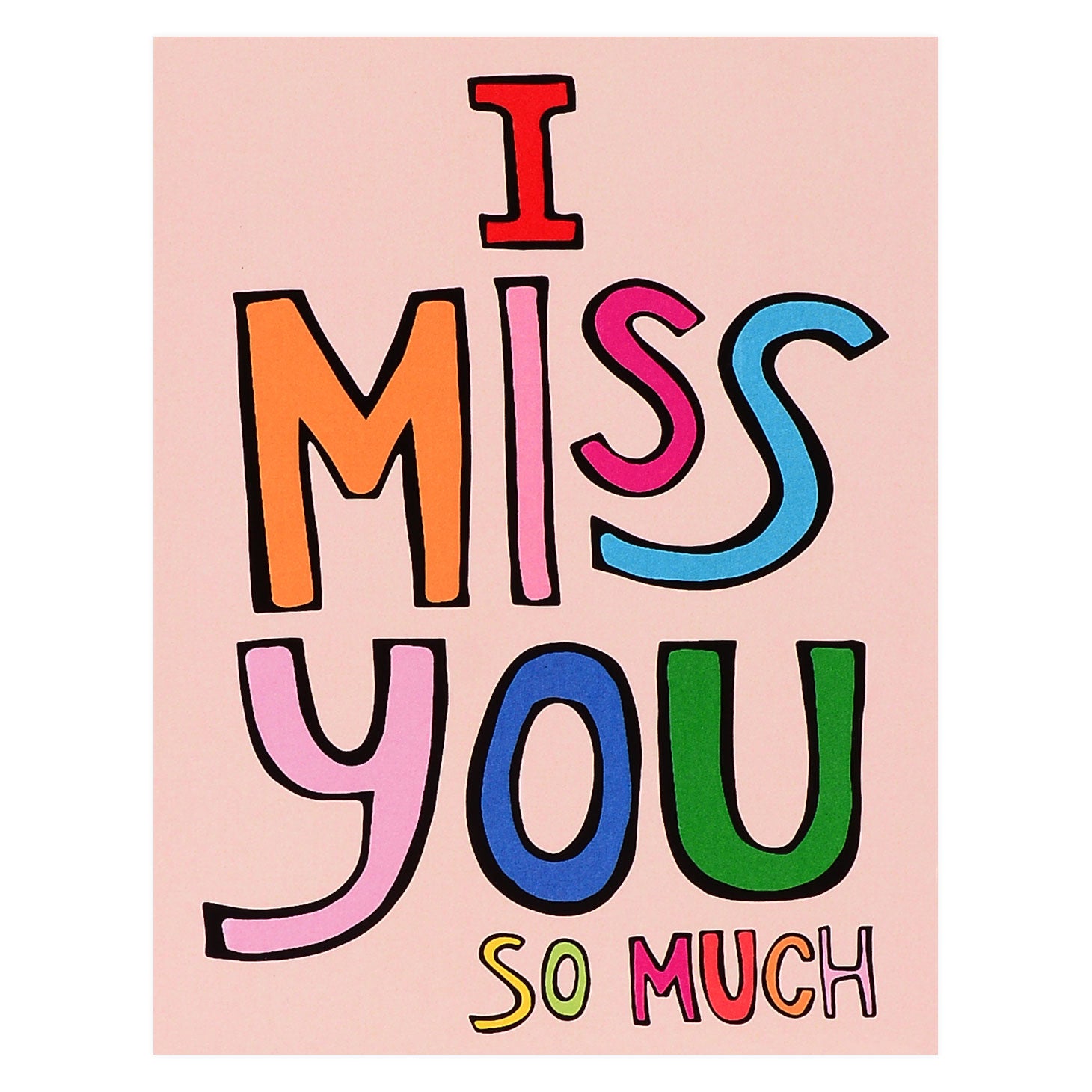 Papa Llama I Miss You So Much Greeting Card
