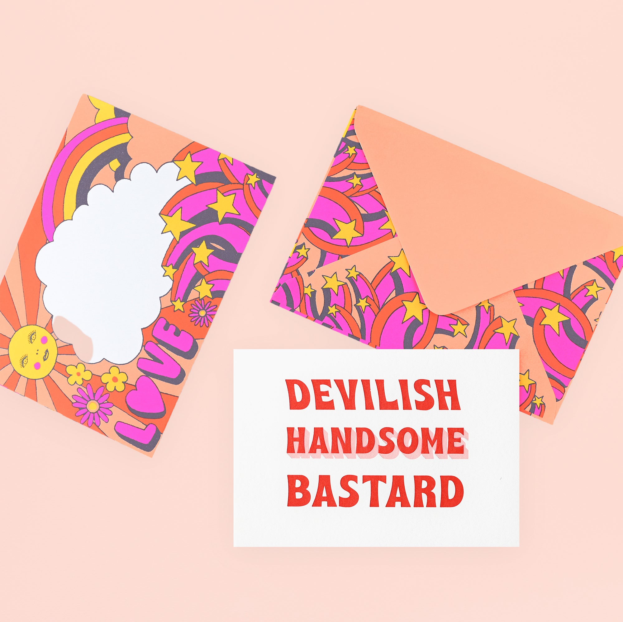 Imogen Owen Devilish Handsome Bastard Greeting Card