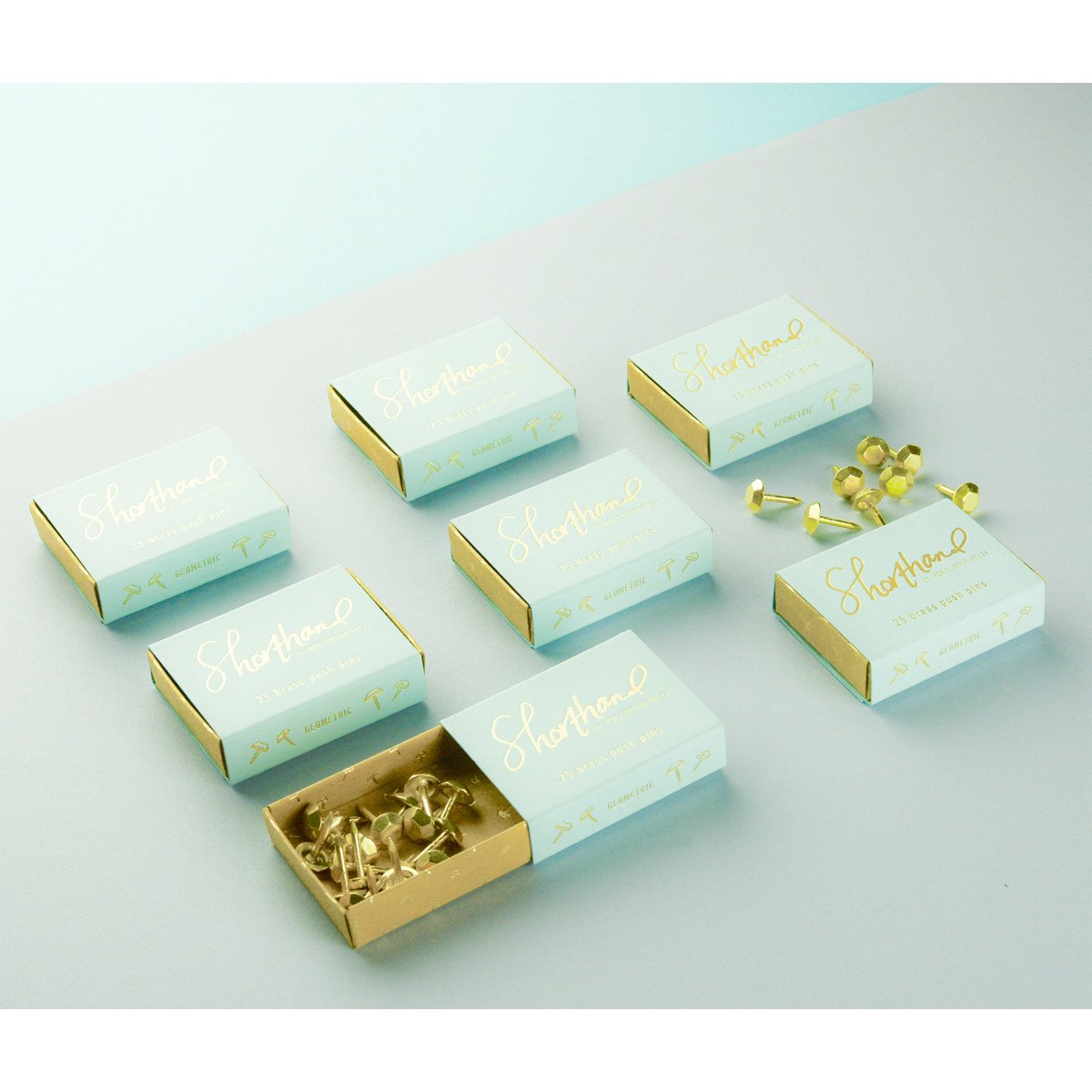 Shorthand Geometric Push Pins