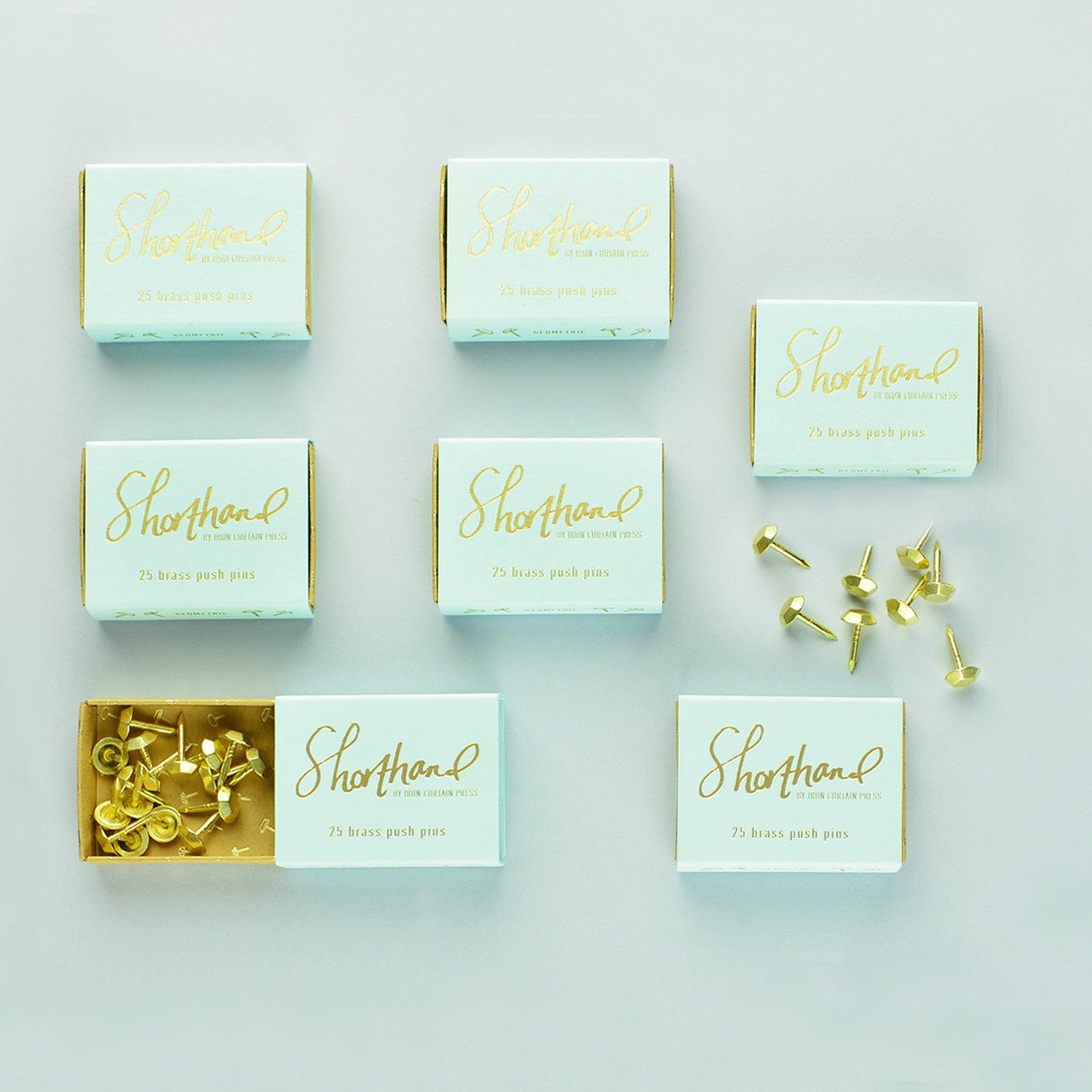 Shorthand Geometric Push Pins