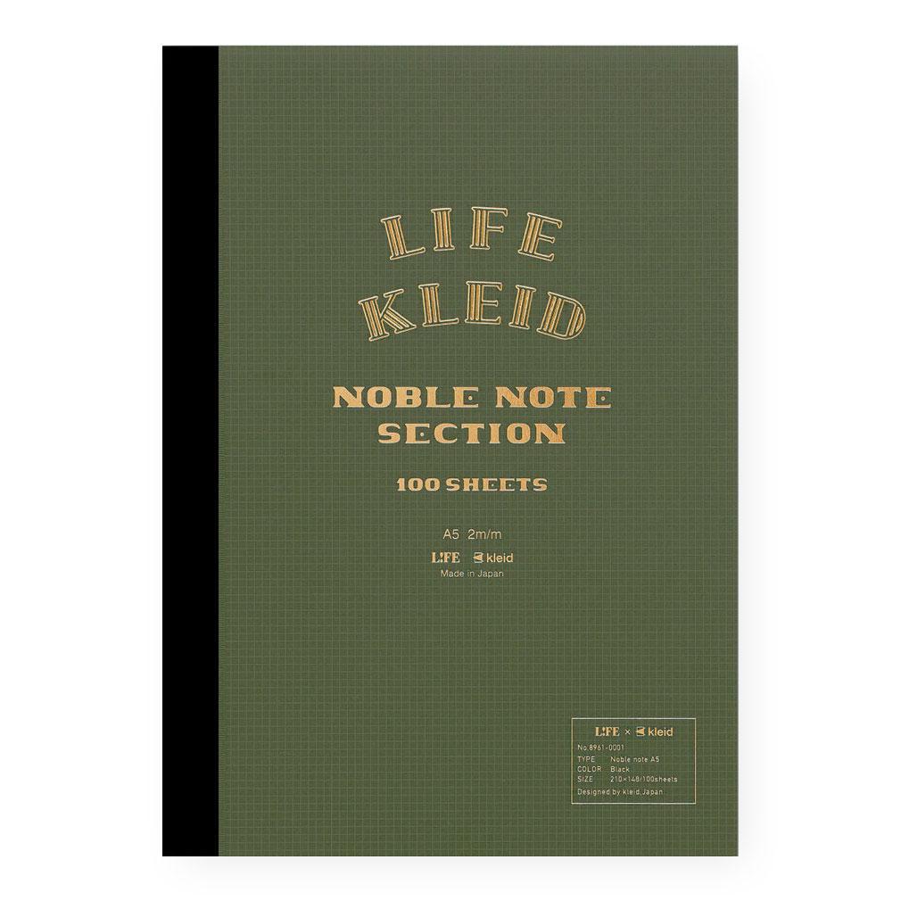 LIFE Kleid x LIFE Noble Note Notebook Olive Drab With Cream Pages