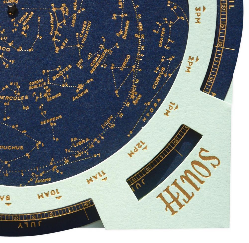 Ladyfingers Letterpress Handmade Birthday Planisphere Greeting Card