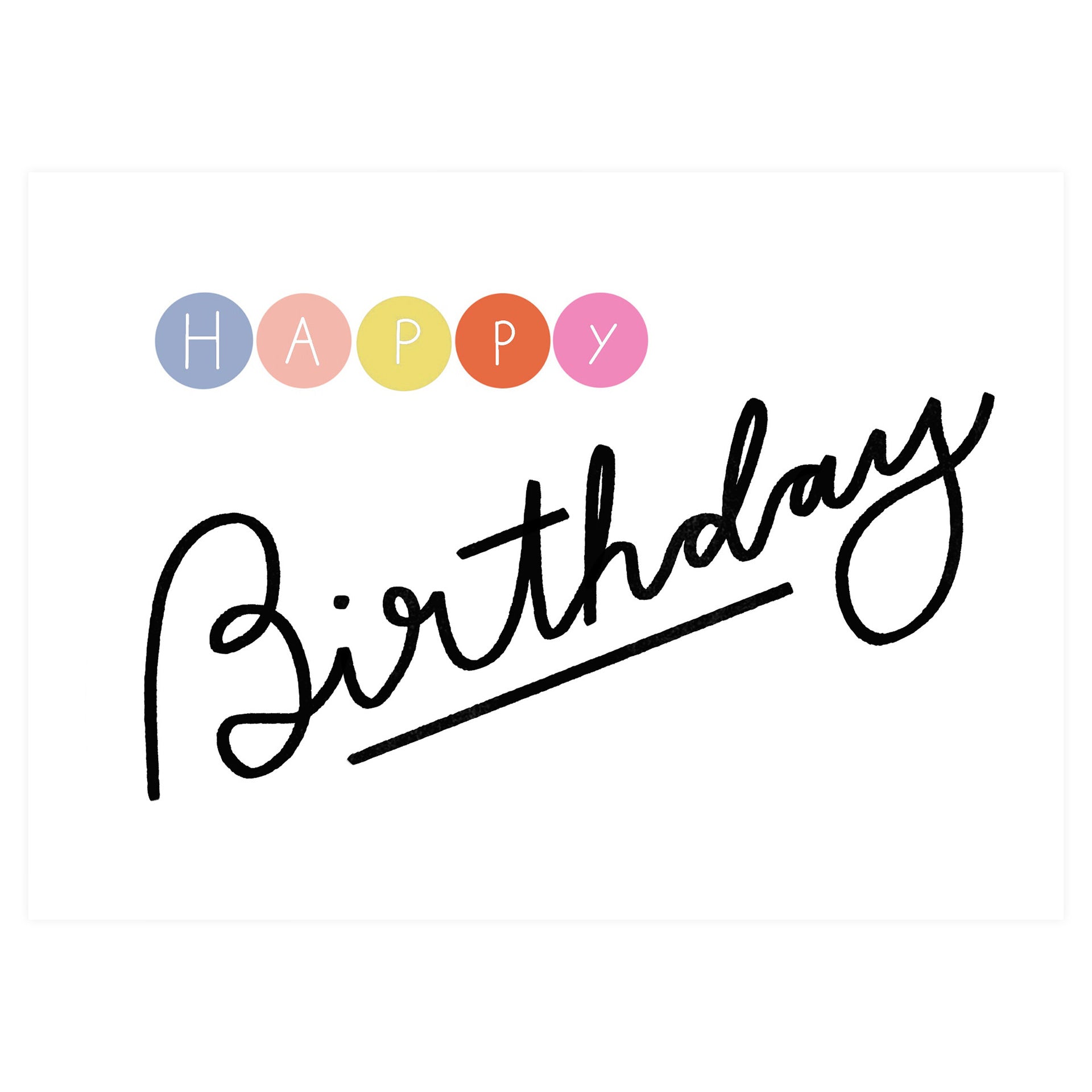 Laura Supnik Birthday Cursive Greeting Card