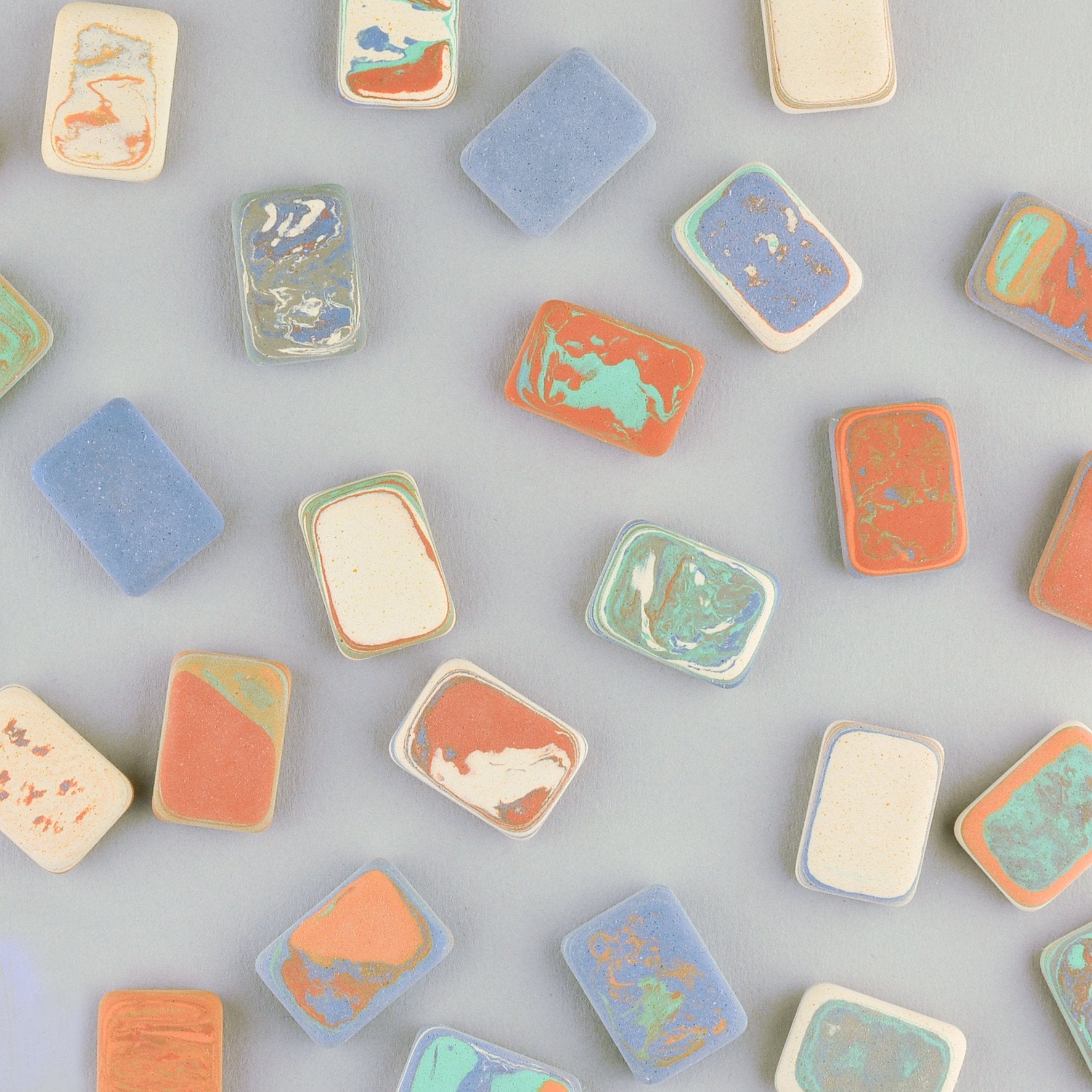 Le Typographe Letterpress Marble Mini Erasers Set of Four