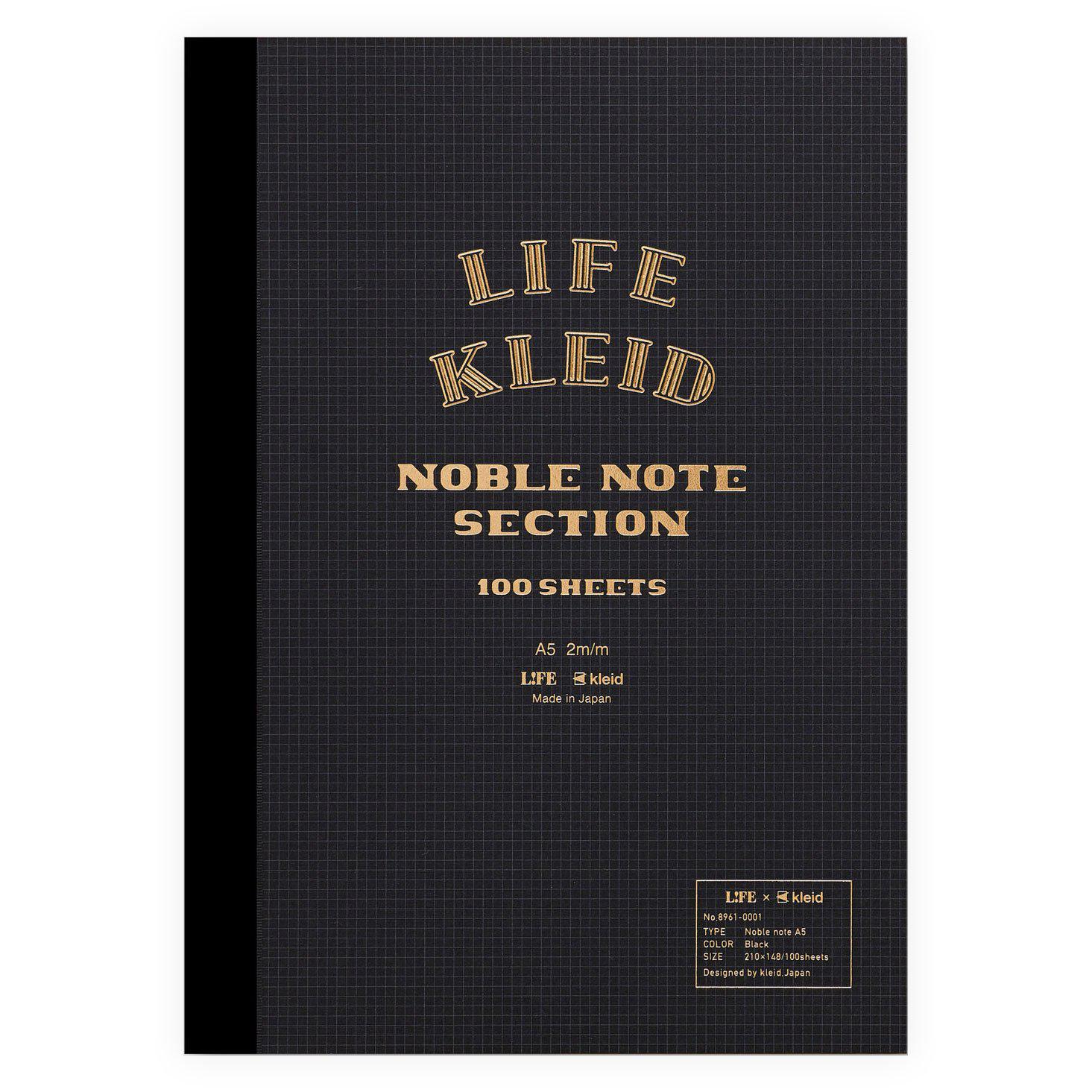 LIFE Kleid x LIFE Noble Note Notebook Black With Cream Pages