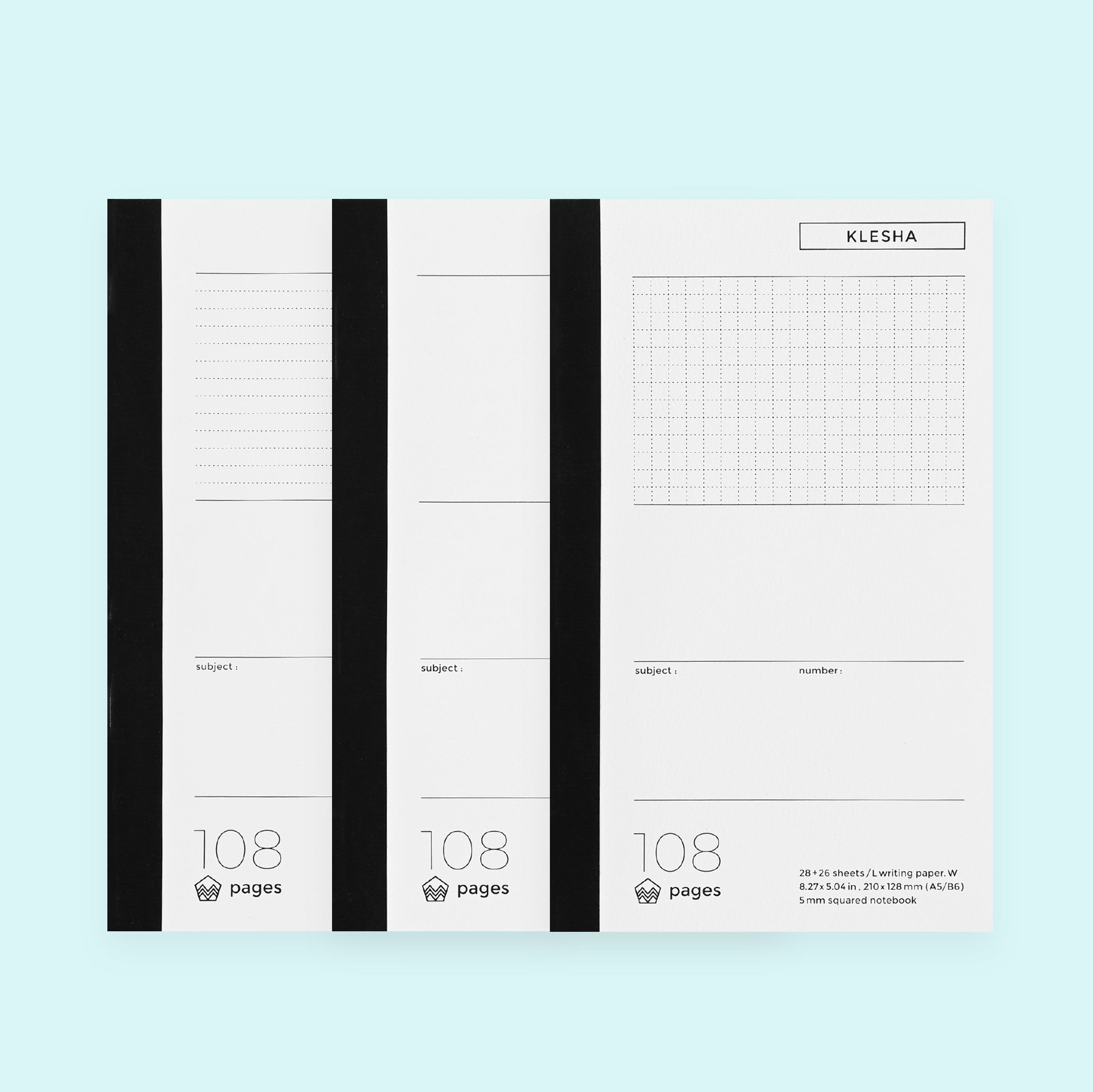 LIFE Stationery LIFE Stationery Klesha A5 Notebook | Ruled, Plain Or Squared
