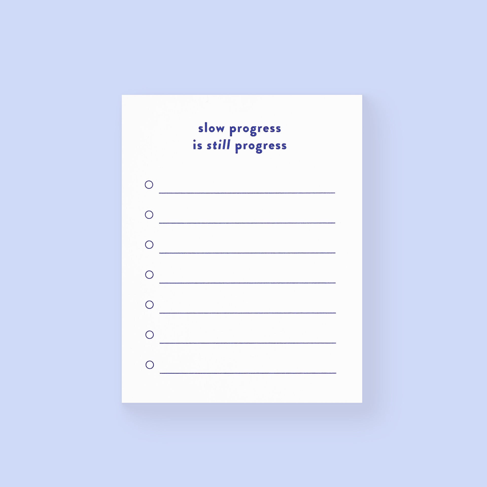 M.C. Pressure Still Progress Notepad