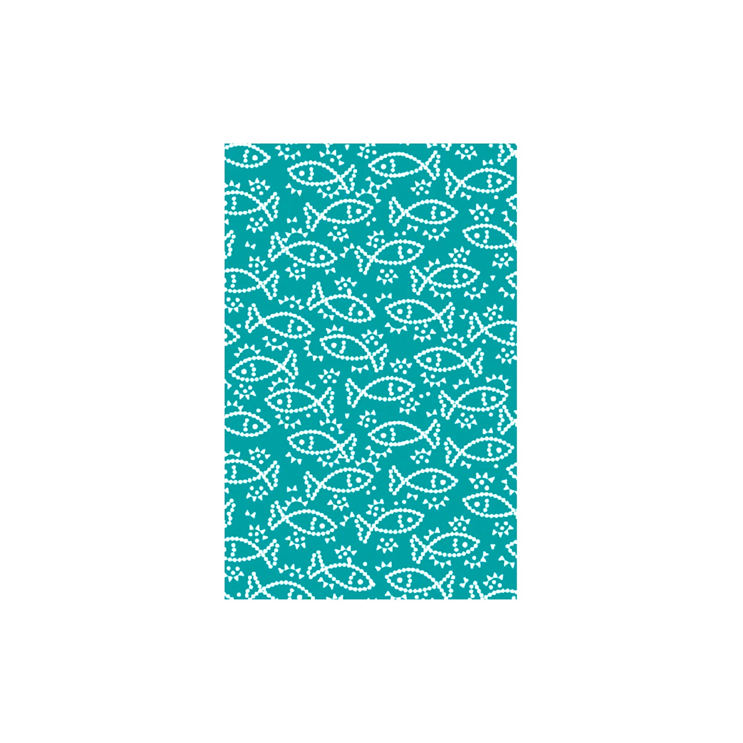 Shunkoen Mamimu Japanese Classic Motifs Mini Memo Notebook | Six Designs Fish on Turquoise