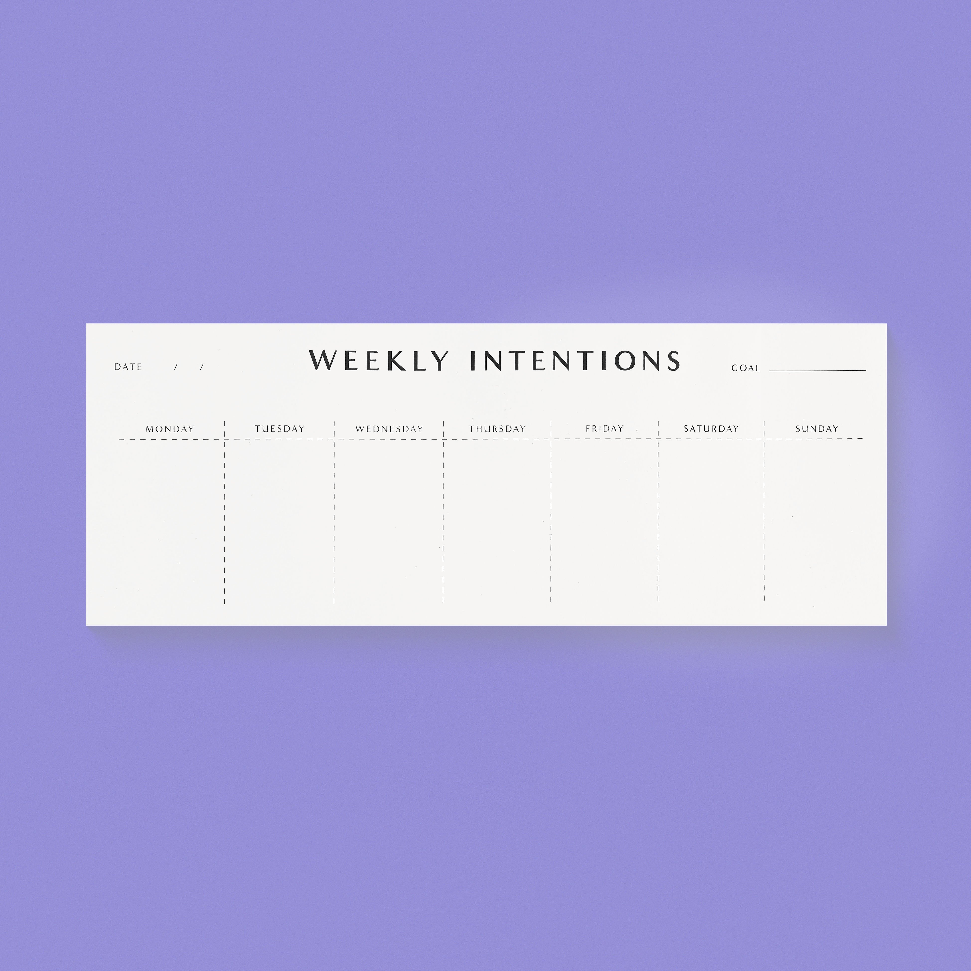 M.C. Pressure Weekly Intentions Notepad