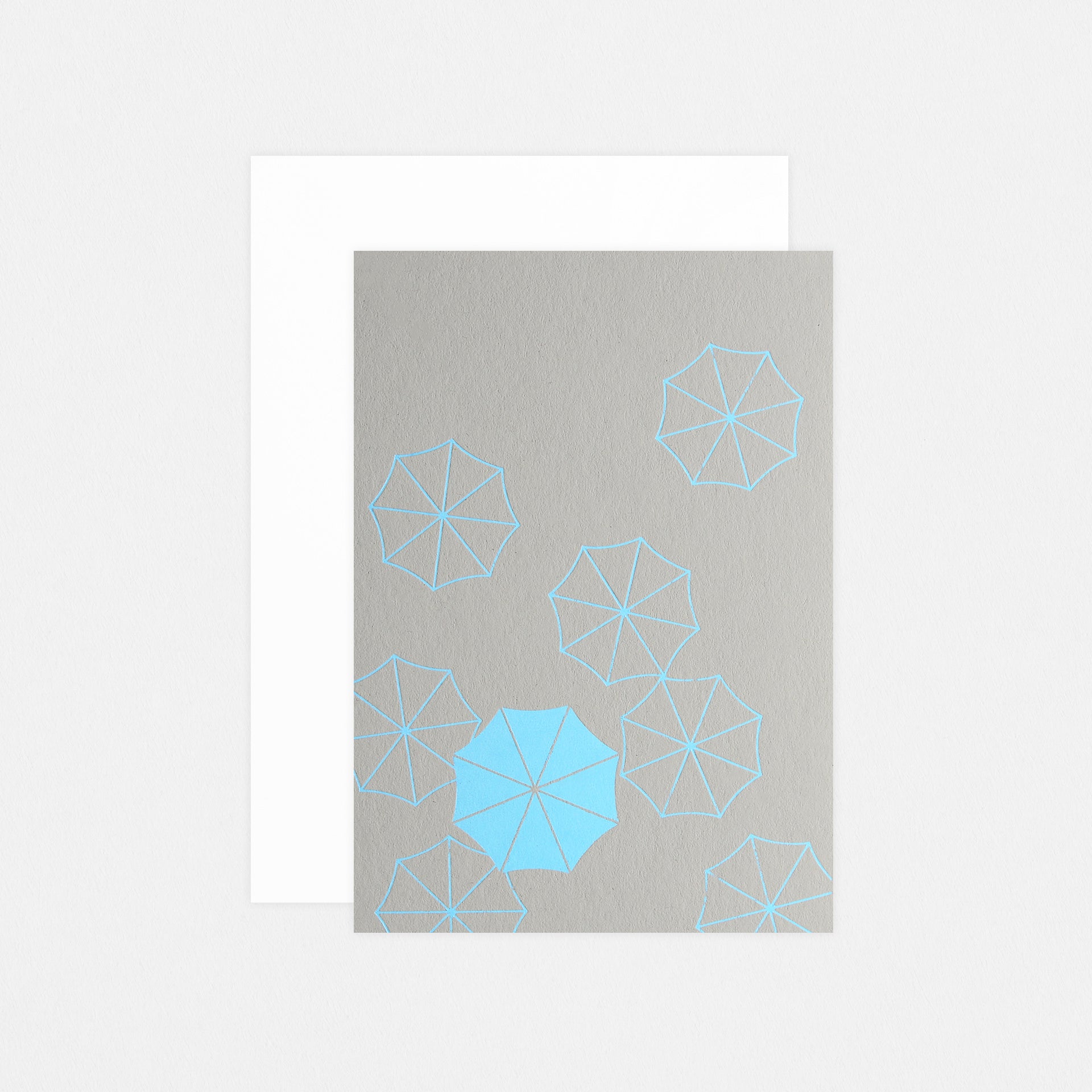 Mock Up Designs Umbrellas Hand-Foiled Greeting Card