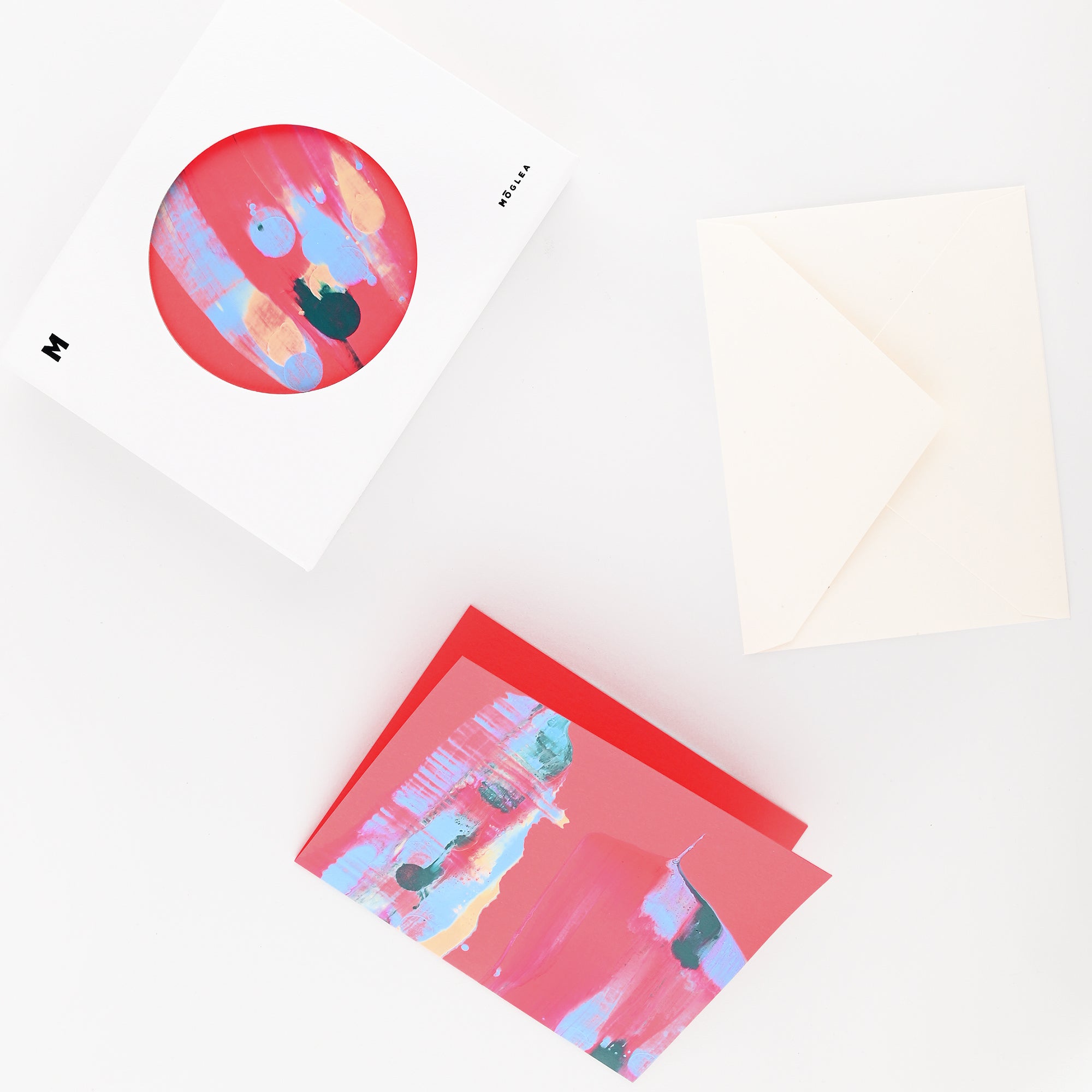 Moglea Fantasia Hand-Painted Folded Note Cards Boxed