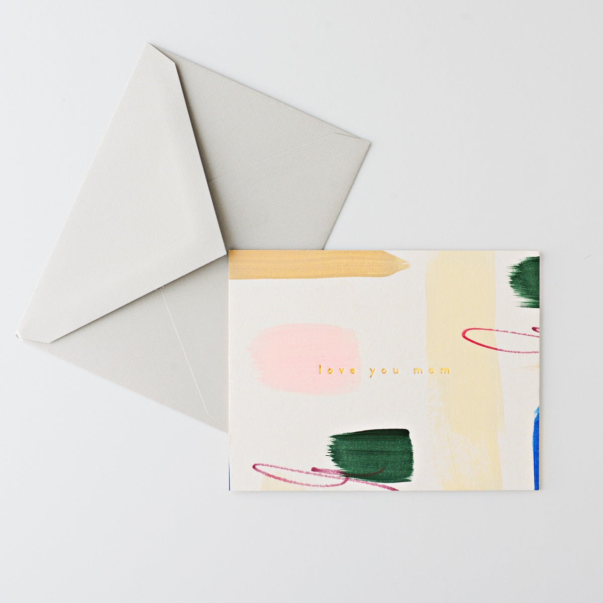 Null I Love You Mom Hand-Painted Mother's Day Card