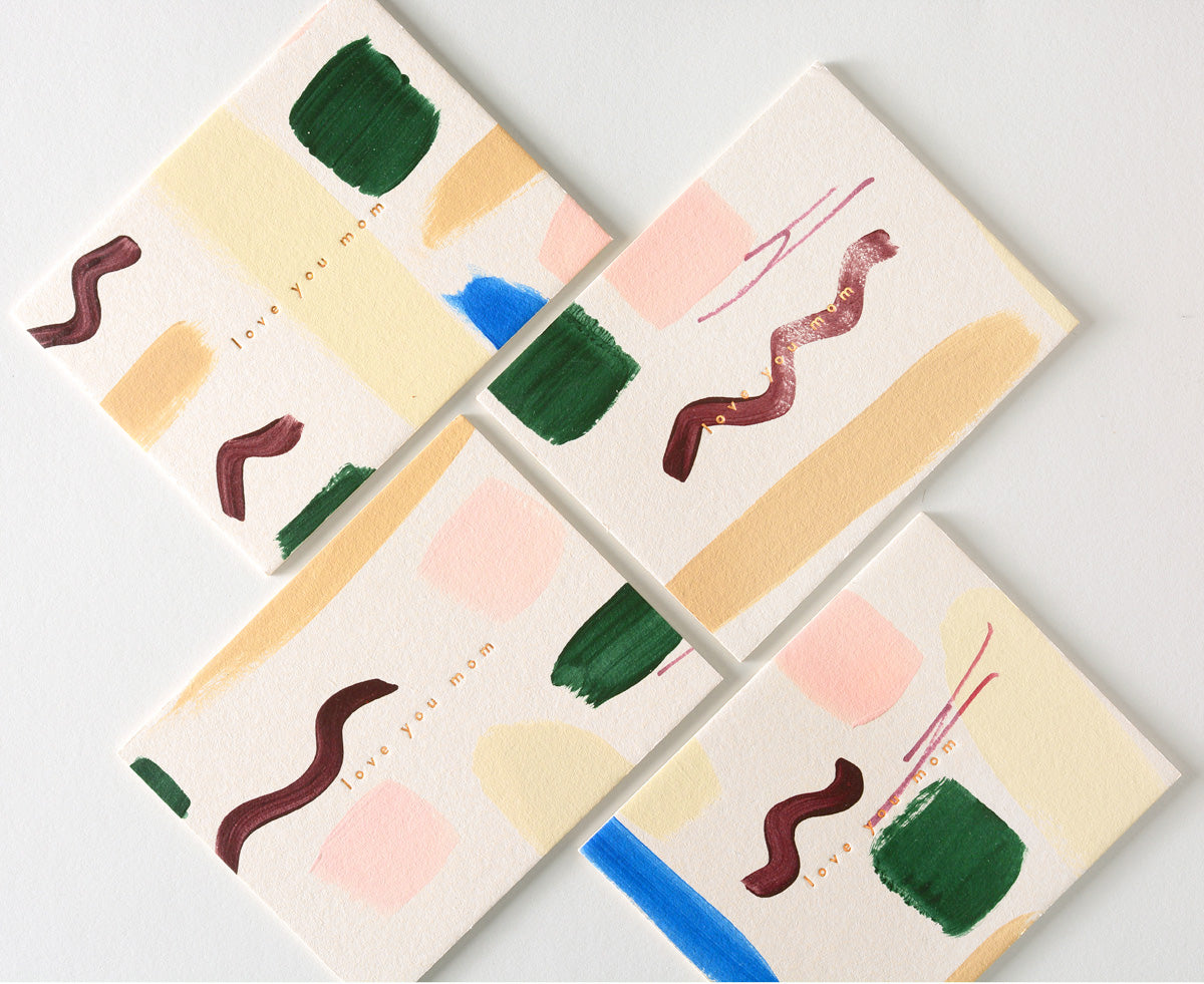 Null I Love You Mom Hand-Painted Mother's Day Card