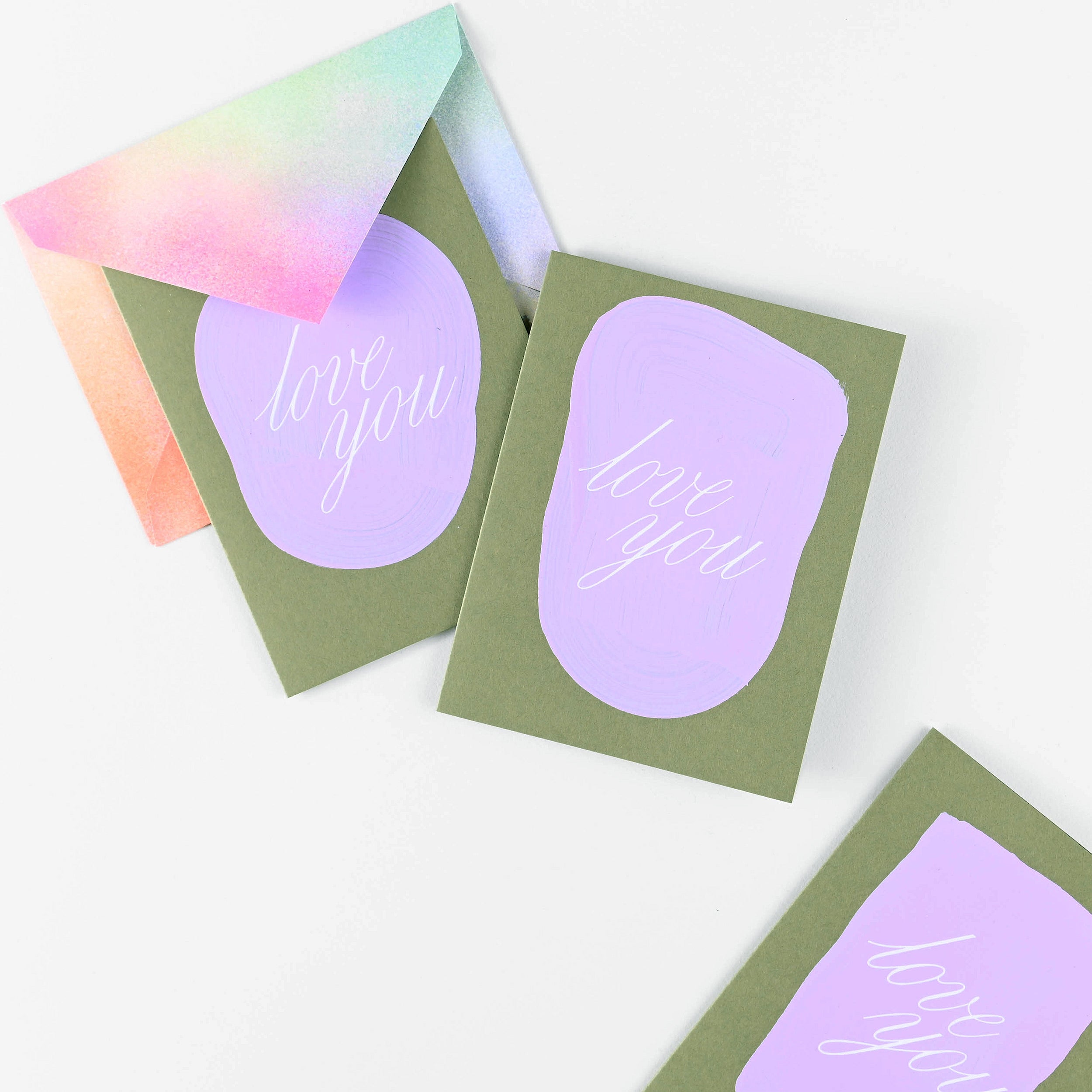 Moglea Lavender Love Hand-Painted Greeting Card