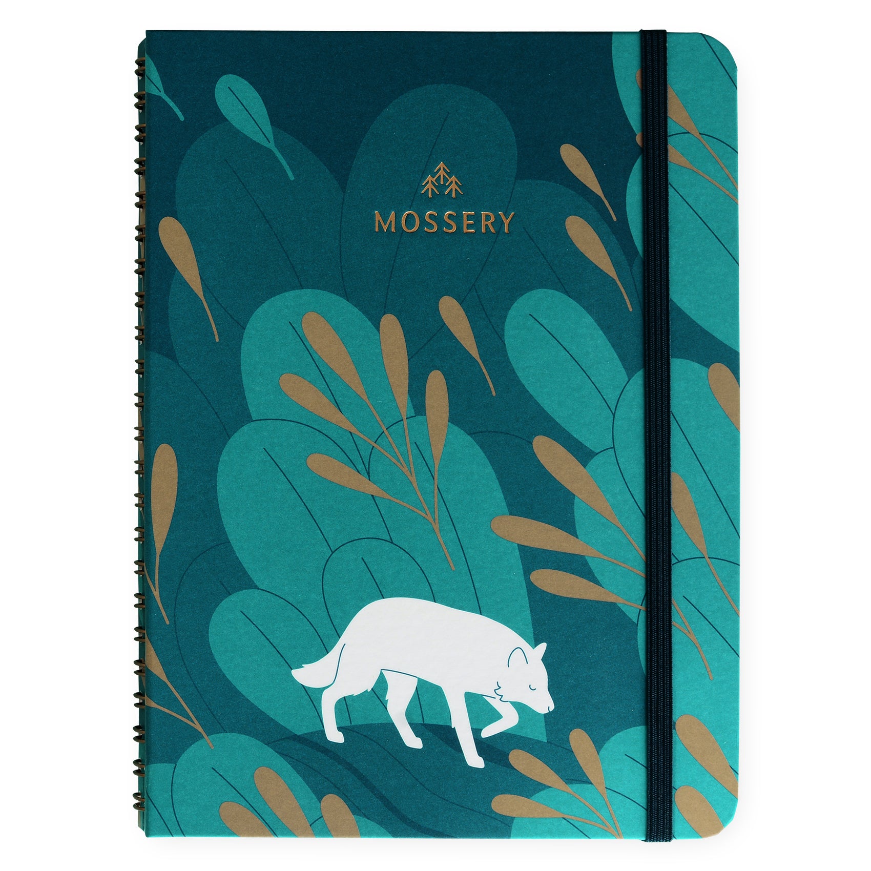 Mossery Wirebound Notebook Night Wolf Ruled