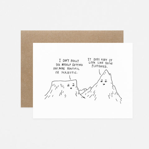 Mountains vs Plains Plateaued Greeting Card 