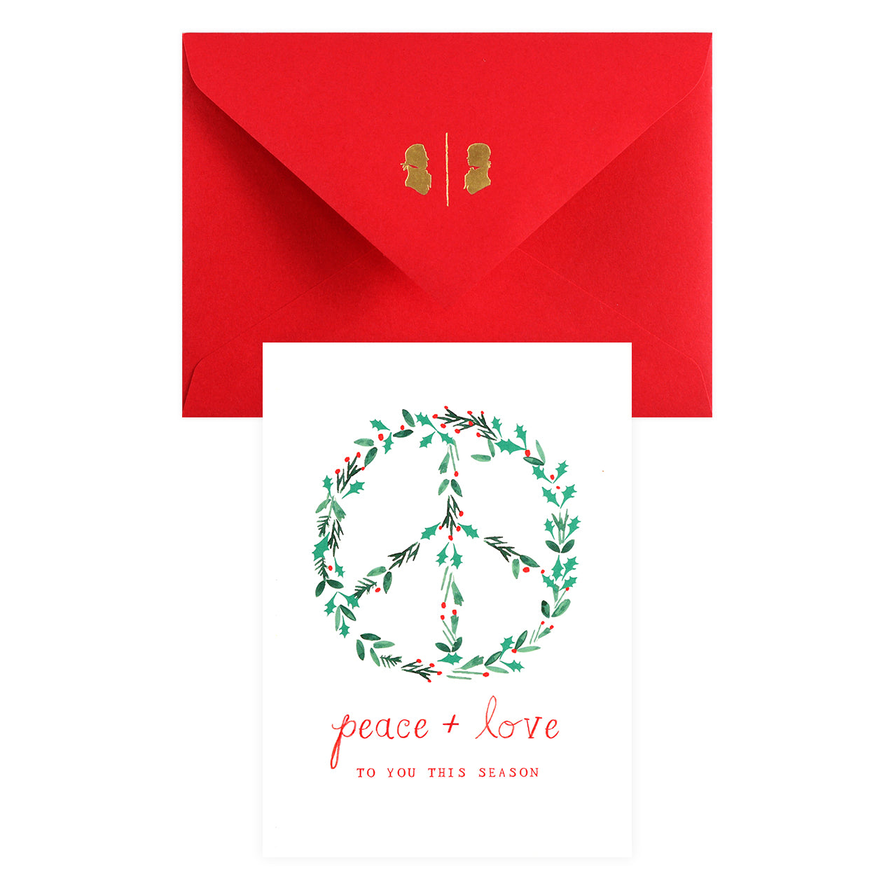 Mr. Boddington's Studio Peace and Love Holiday Cards Boxed